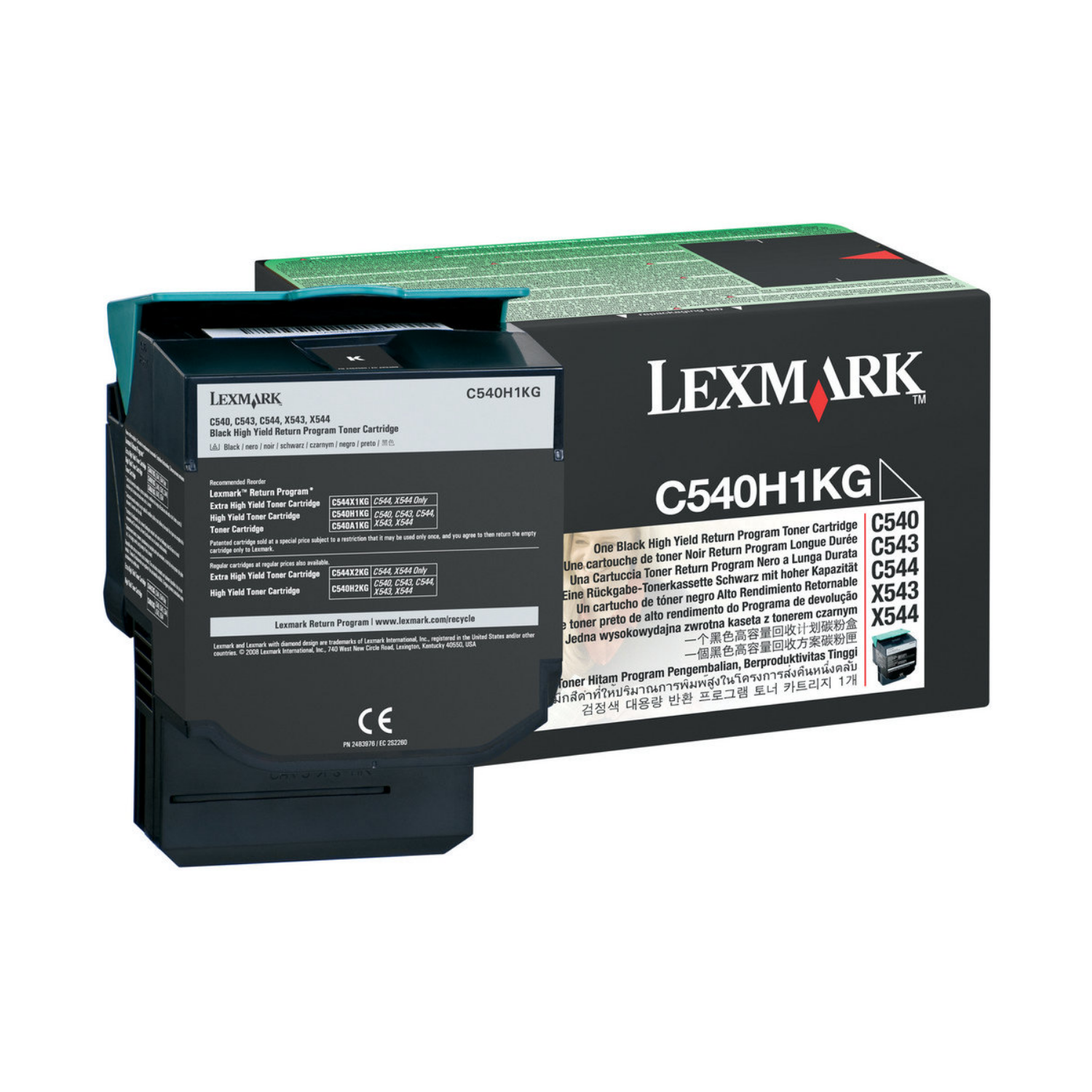 Lexmark C540H1KG High Yield, Black Original Toner Cartridge For C540, C543, C544, C546dtn, X543, X544, X546dtn