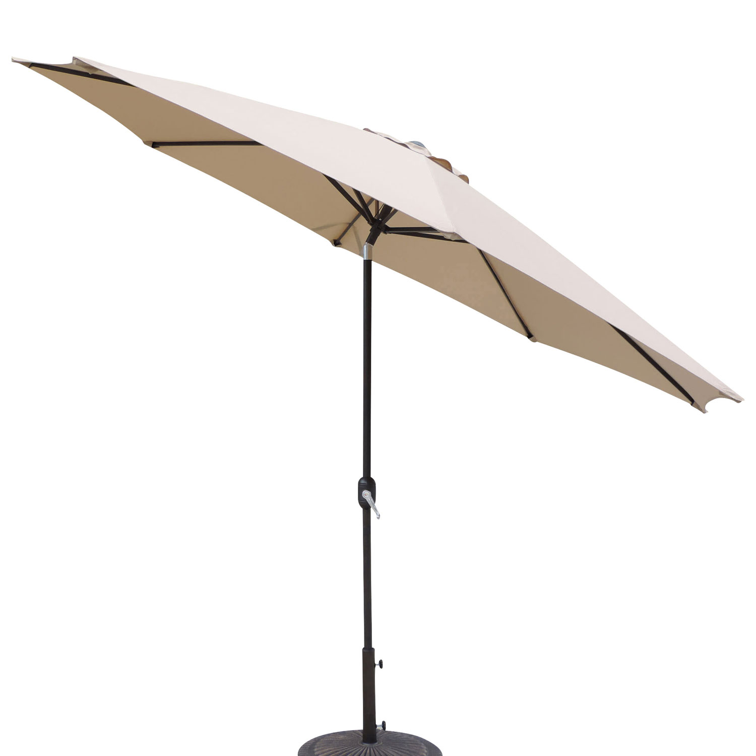 Island Umbrella Calypso Full Sized 11 Ft Round Market Patio Umbrella Stone Best Buy Canada