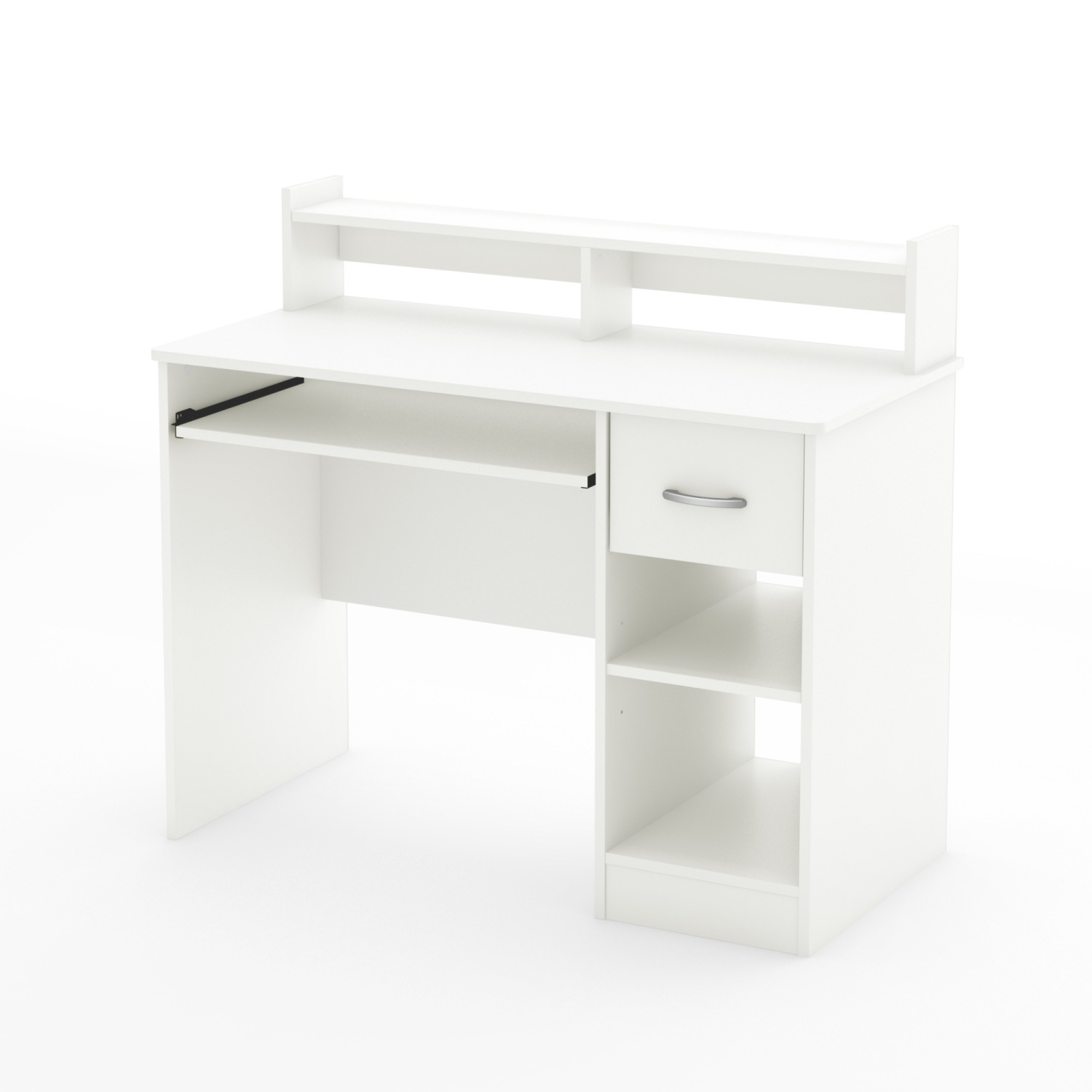 South Shore, Axess, Desk with Keyboard Tray, Pure White
