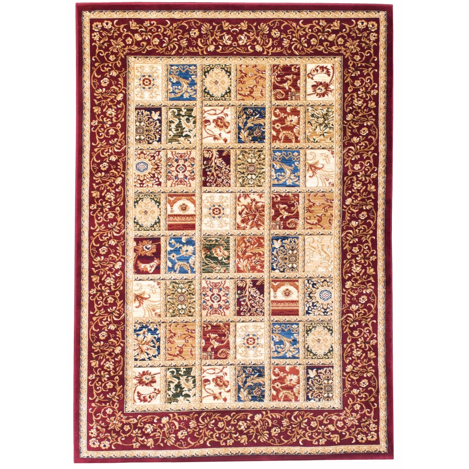 AG Home Kerman Fantasy 2'7" x 4'11" Area Rug - Red