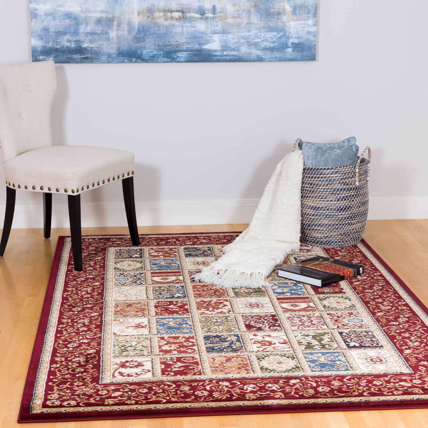 AG Home Kerman Fantasy 2'7" x 4'11" Area Rug - Red