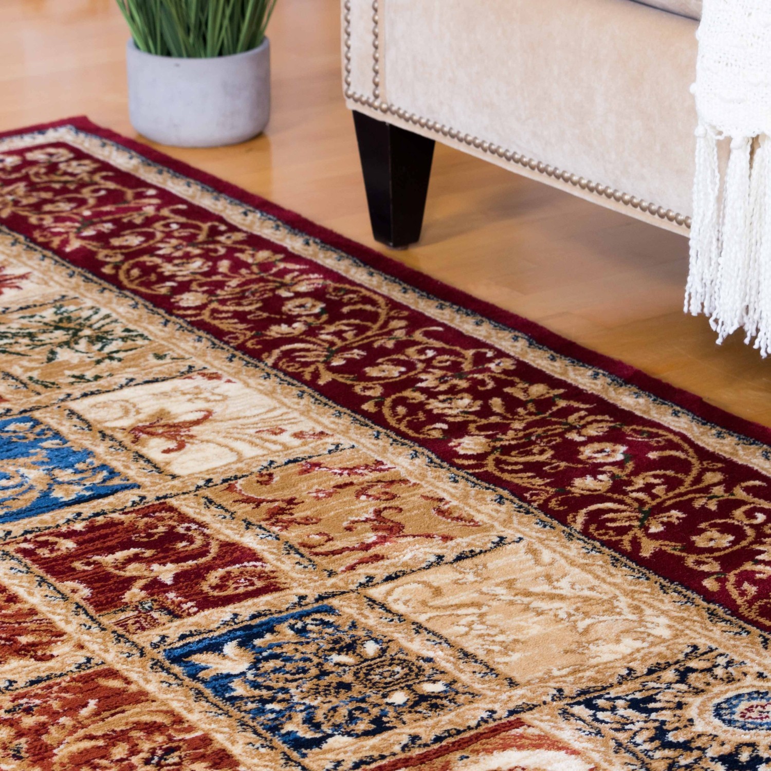 AG Home Kerman Fantasy 3'11" x 5'7" Area Rug - Red