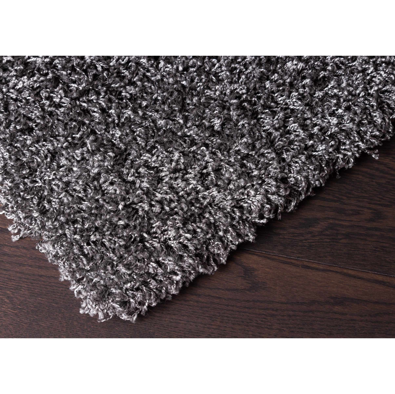 AG Home Victoria 2'7" x 4'11" Shag Area Rug - Charcoal
