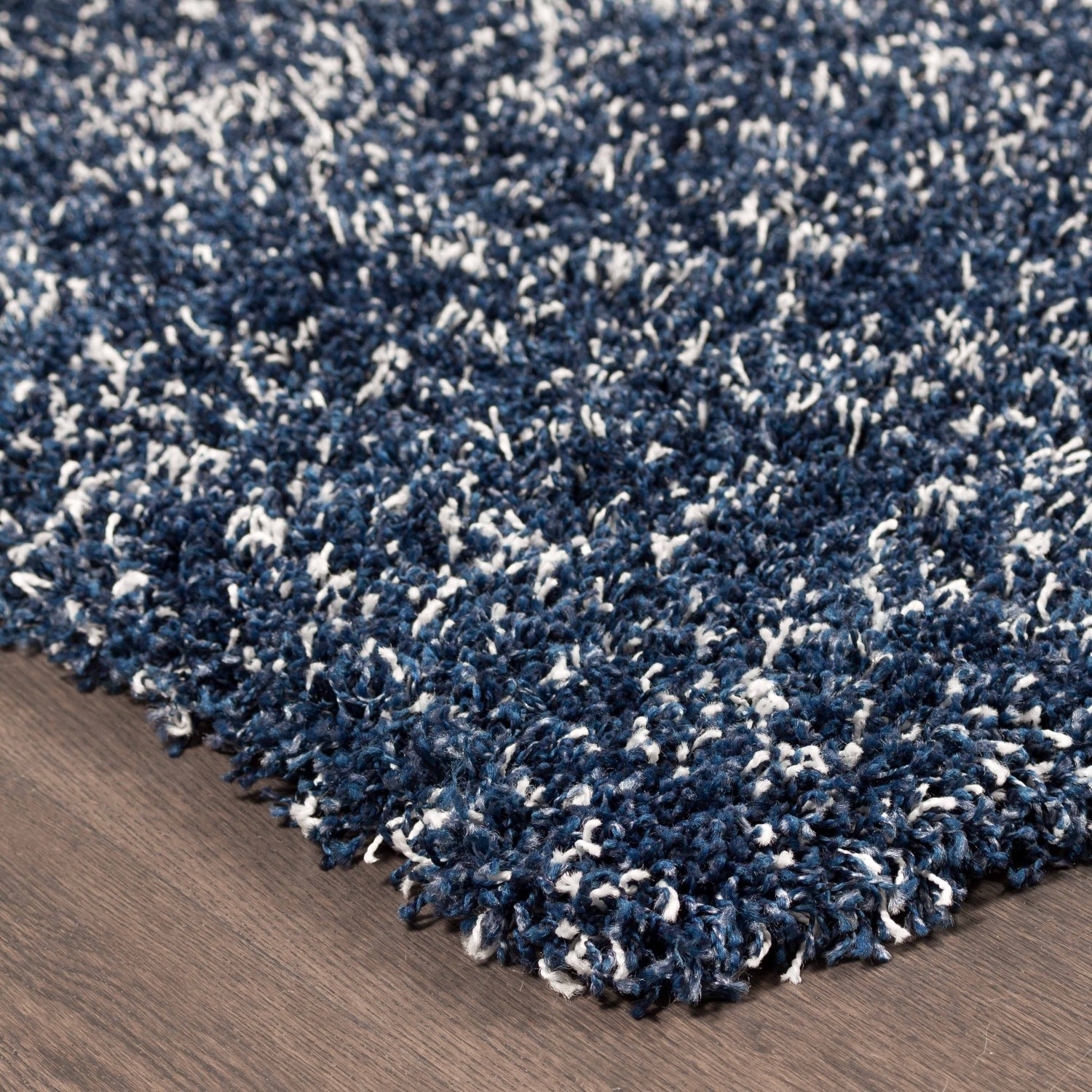 AG Home Victoria 2'7" x 4'9" Shag Area Rug - Navy