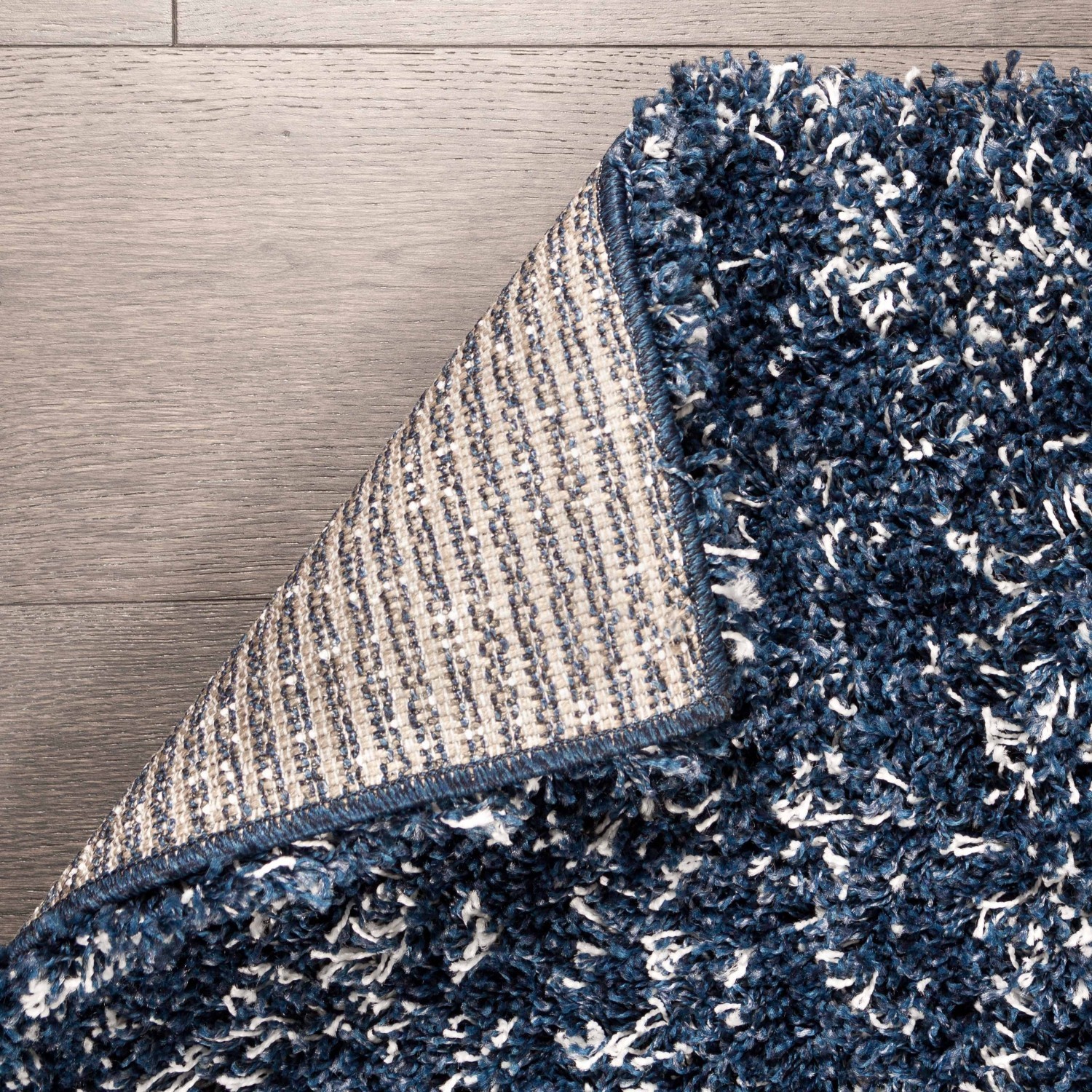 AG Home Victoria 2'7" x 4'9" Shag Area Rug - Navy