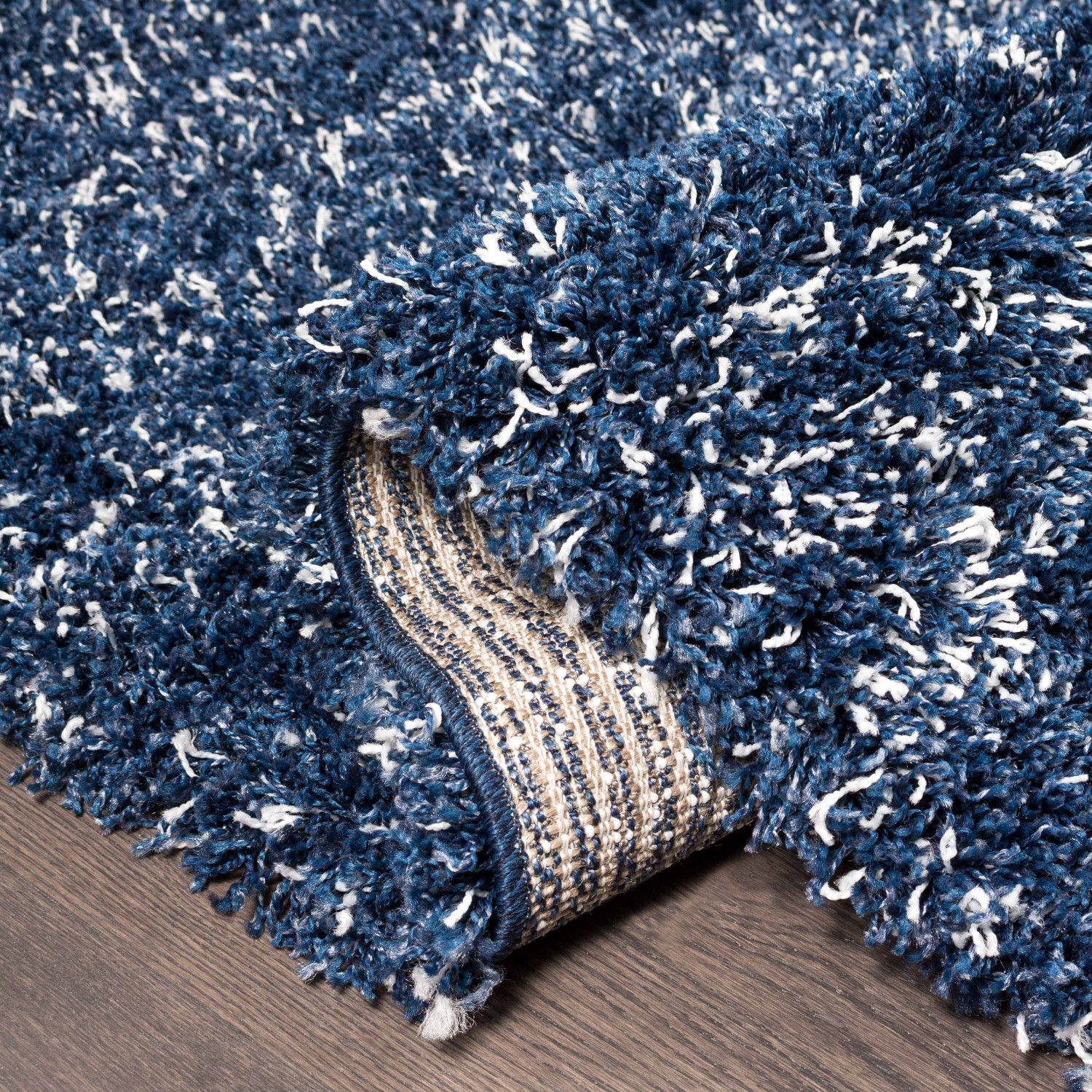 AG Home Victoria 2'7" x 4'9" Shag Area Rug - Navy