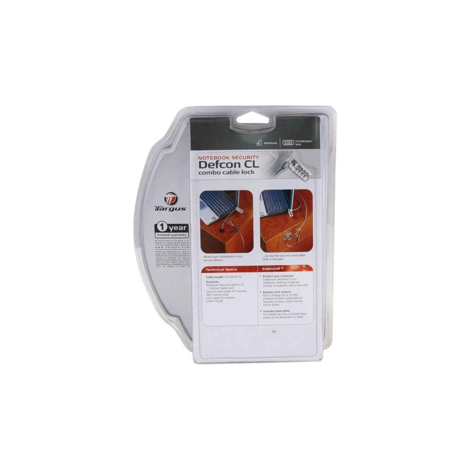 Targus DEFCON CL Notebook Computer Cable Lock