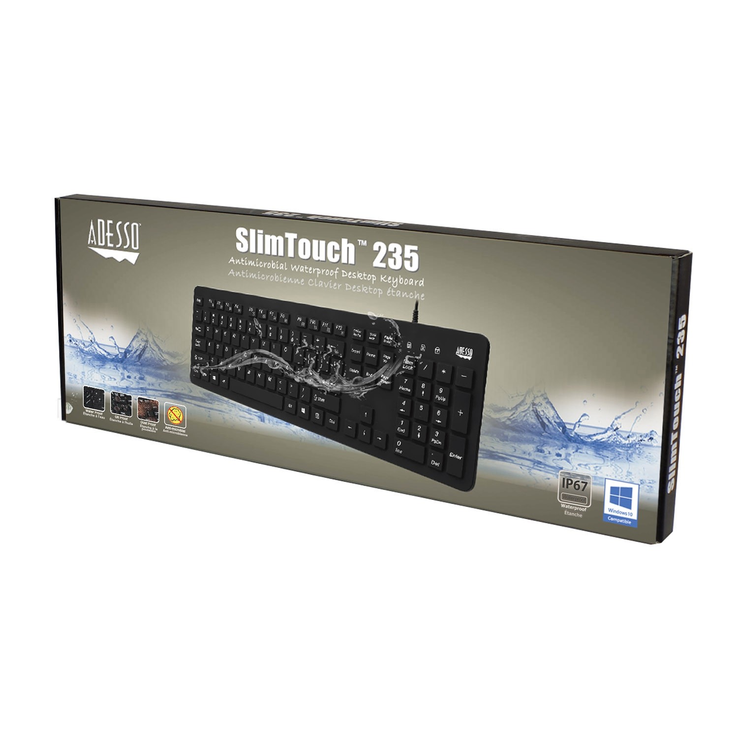 Adesso Wired Waterproof Keyboard -