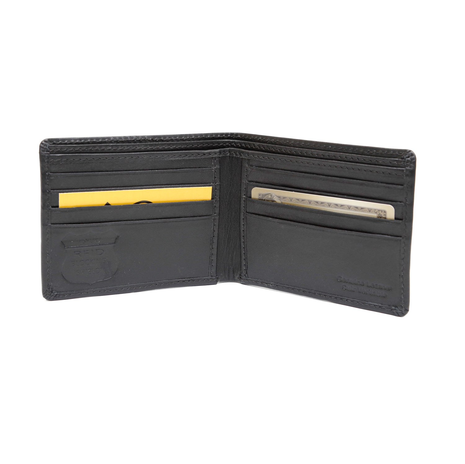 Ashlin® DESIGNER | EDWARD RFID Blocking Slim Mens Wallet with Double Billfold