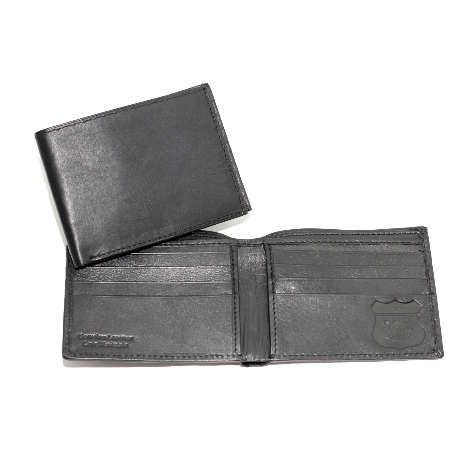 Ashlin® DESIGNER | EDWARD RFID Blocking Slim Mens Wallet with Double Billfold