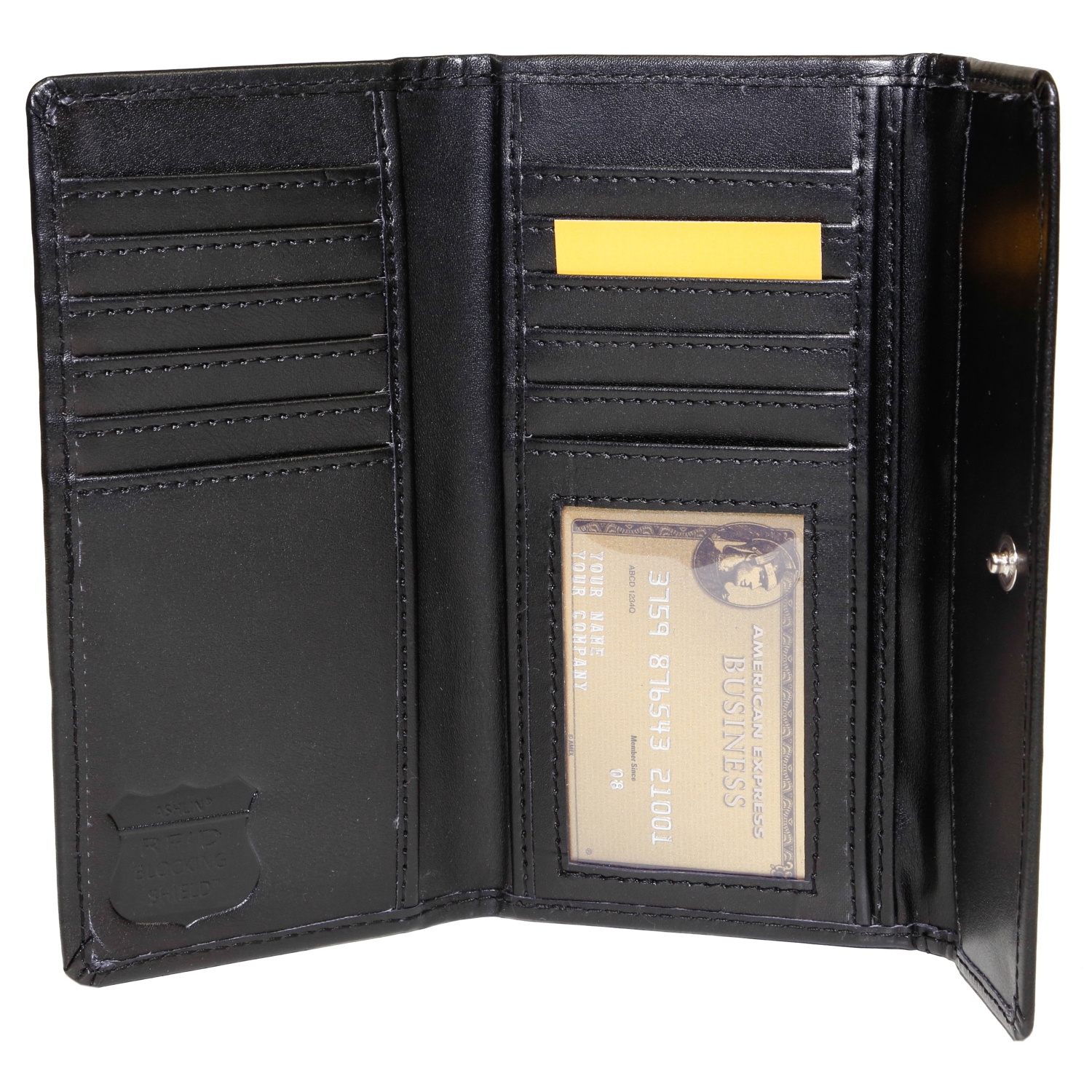 Ashlin® DESIGNER | REDGROVE RFID Blocking Ladies Slim Clutch Wallet