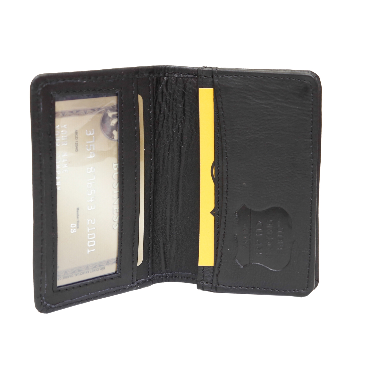Ashlin® DESIGNER | FRANCOIS RFID BLOCKING Business Card Holder Gusseted with ID section