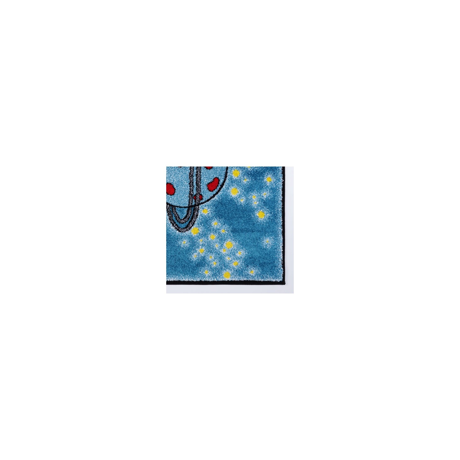 Adole – Tapis pour enfants, thème univers, bleu et jaune, 6 x 9