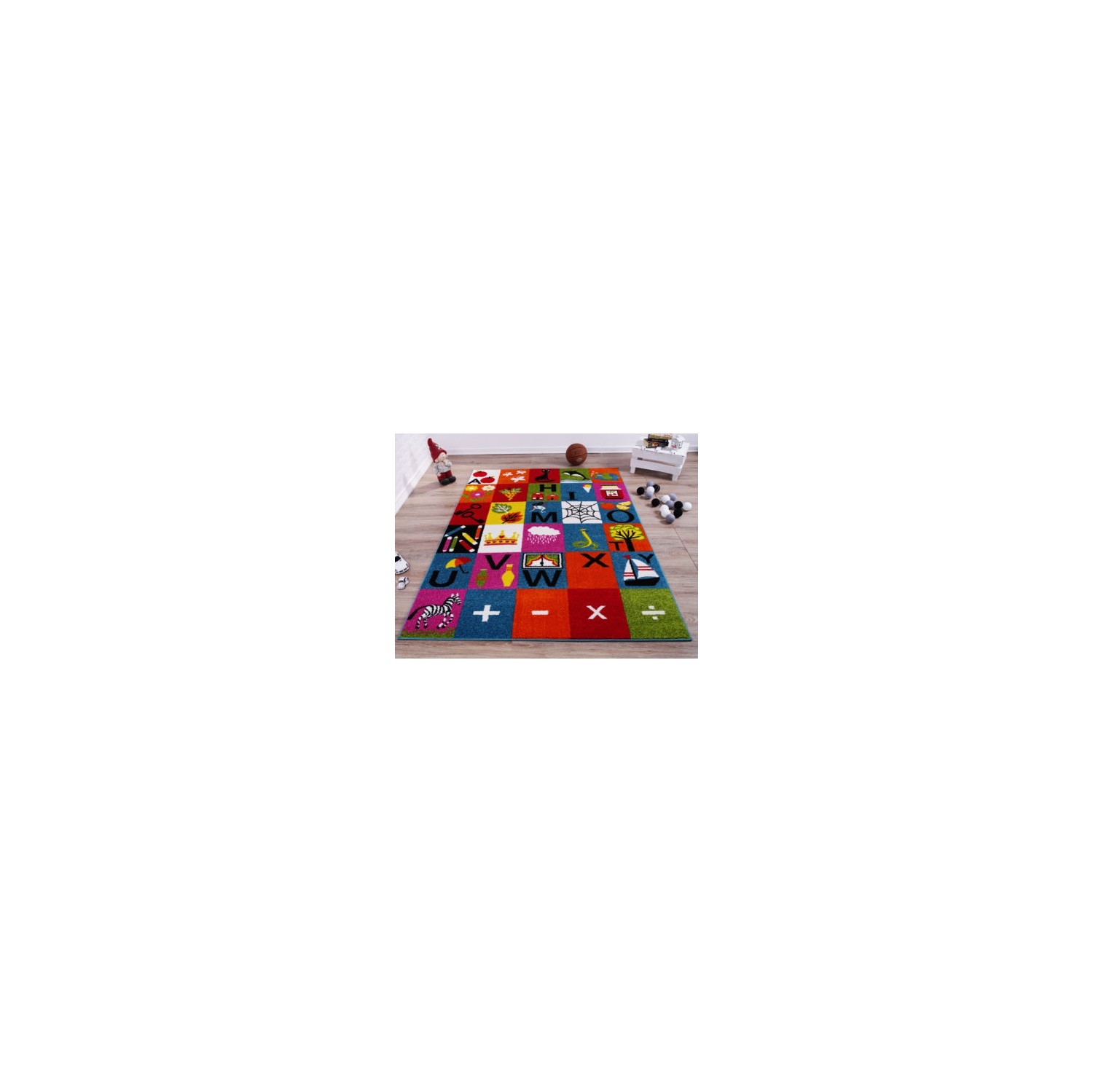 Tapis Loadole alphabet doux et confortable, multicolore, 4 x 6 pi