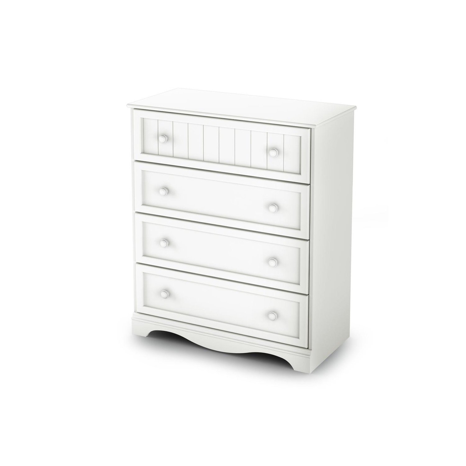 South Shore – Commode à 4 tiroirs Savannah, blanc pur