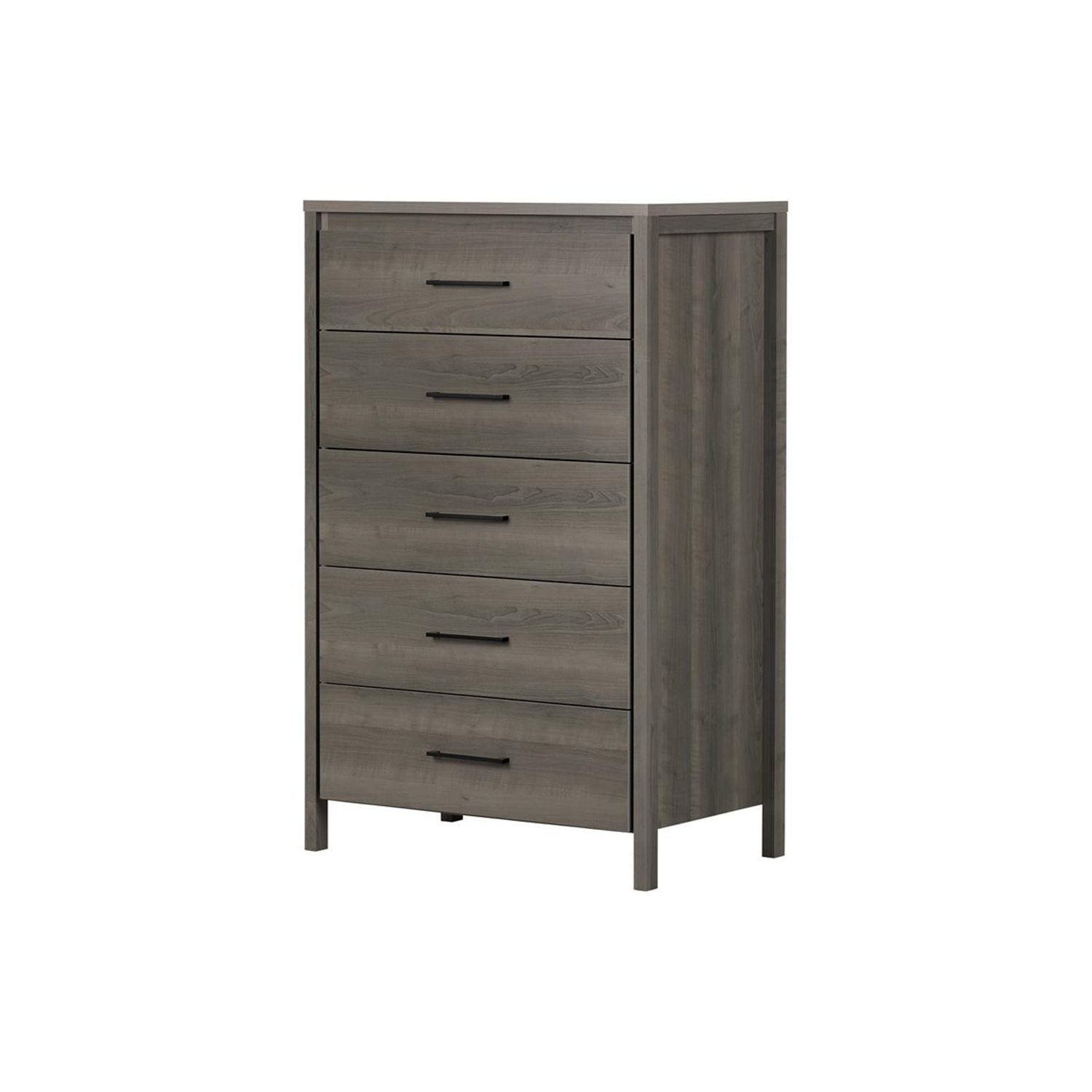 South Shore Gravity 5-Drawer Chest, Gray Maple