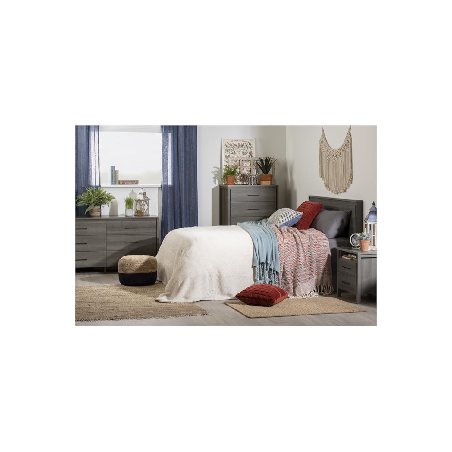 South Shore Gravity 5-Drawer Chest, Gray Maple