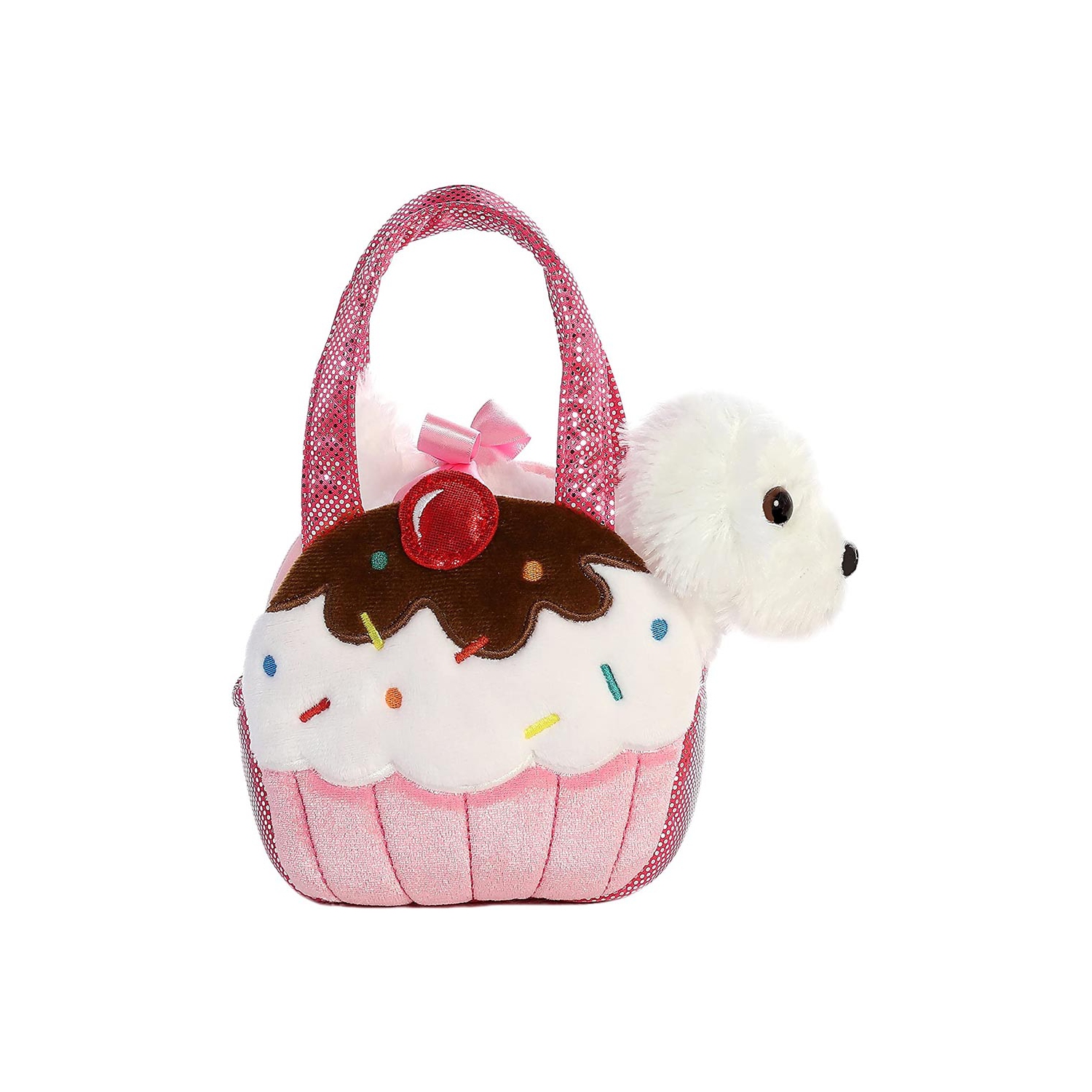 Aurora World Fancy Pals Pet Carrier Sweets Cupcake & Puppy Plush