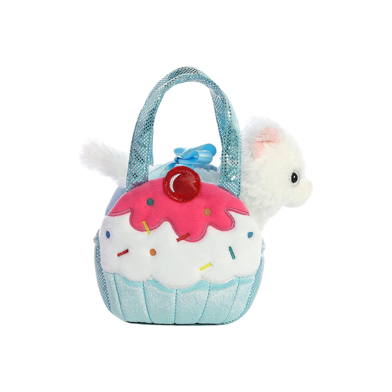 Aurora World Fancy Pals Pet Carrier Sweets Cupcake & Kitty Plush