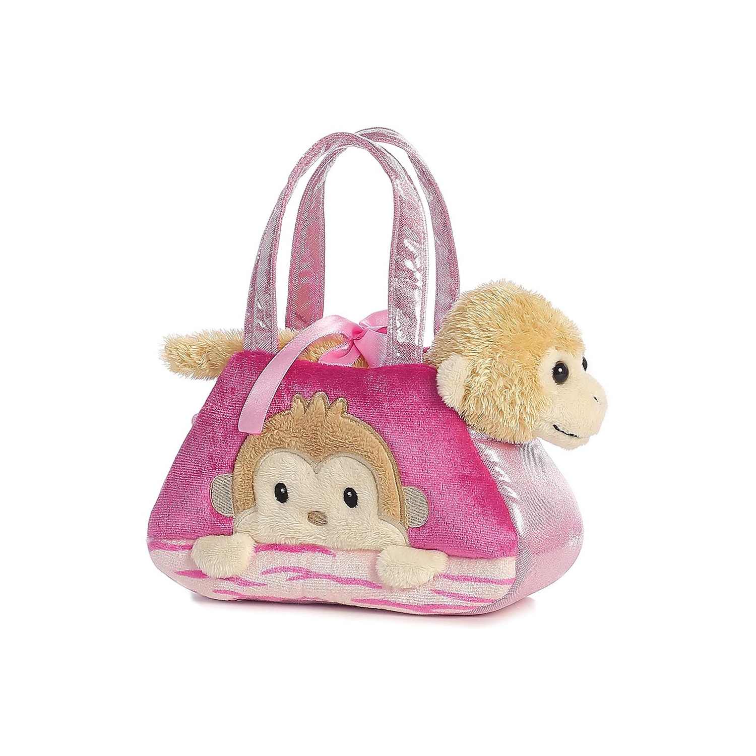 Aurora World Fancy Pals Peek-A-Boo Monkey Pet Carrier