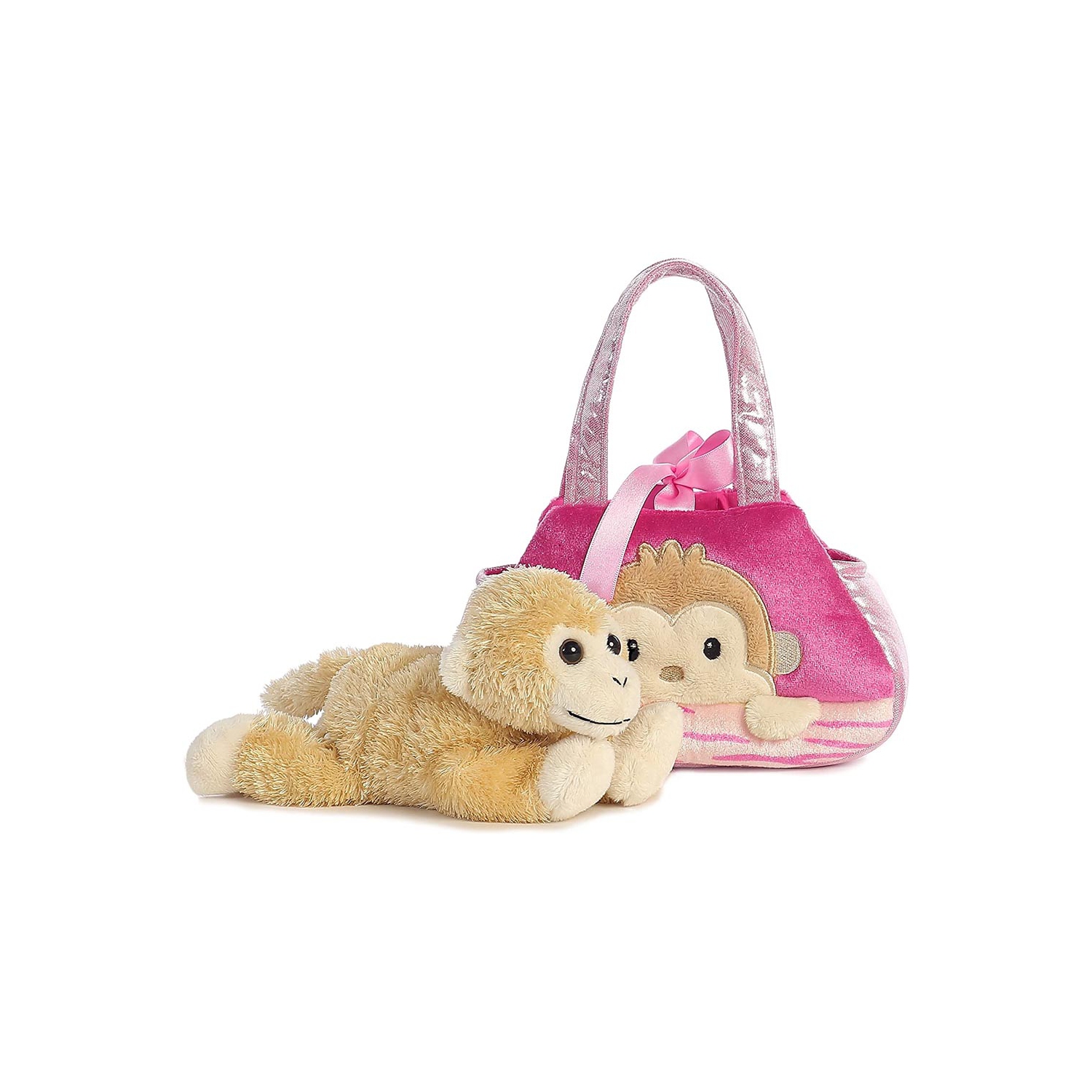 Aurora World Fancy Pals Peek-A-Boo Monkey Pet Carrier