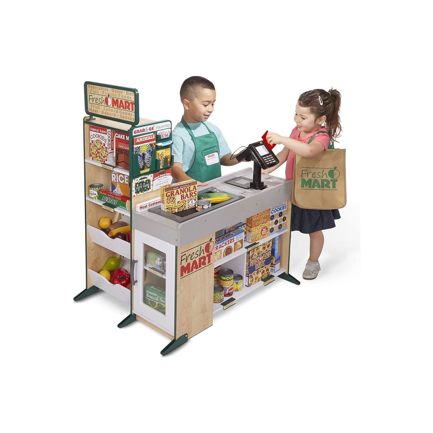 Melissa & Doug – Ensemble de jouets d’épicerie et de jeu de rôle Fresh Mart