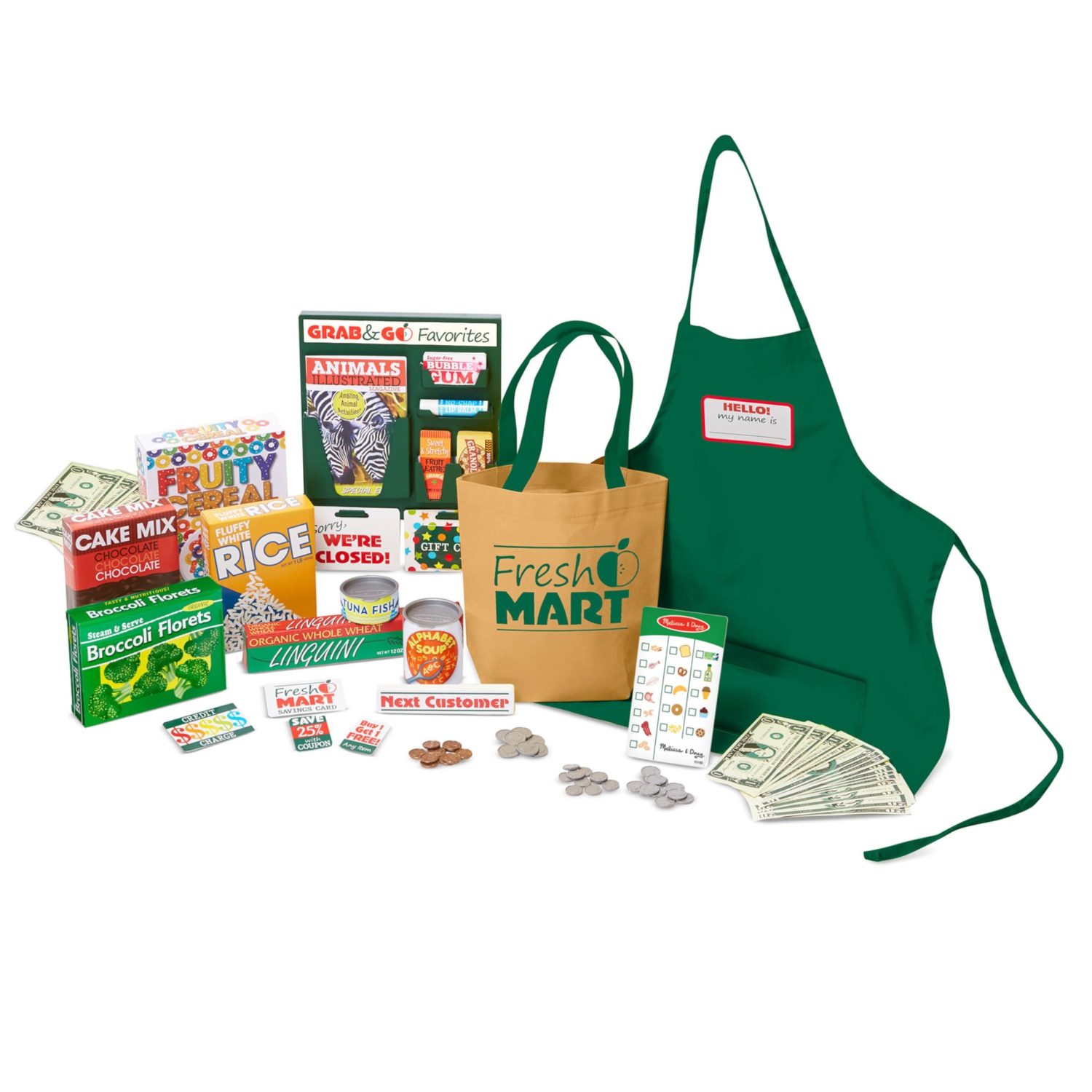 Melissa & Doug – Ensemble de jouets d’épicerie et de jeu de rôle Fresh Mart