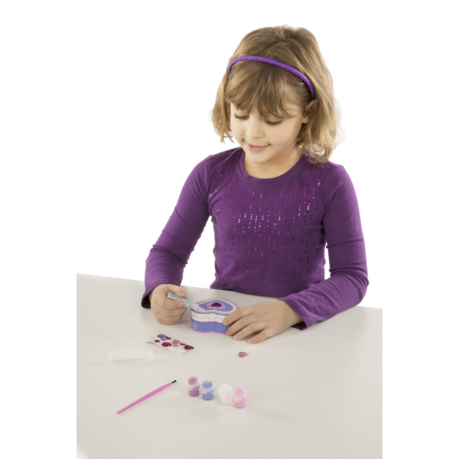 Melissa & Doug Decorate-Your-Own Wooden Heart Box Craft Kit