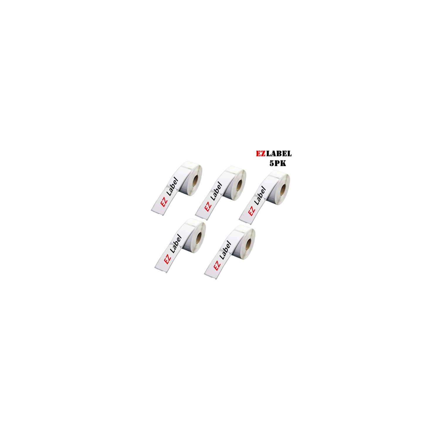 5 Rolls EZlabel DYMO 30336 LabelWriter Self-Adhesive Multi-Purpose Labels, 1- by 2 1/8-inch, 500 labels/roll