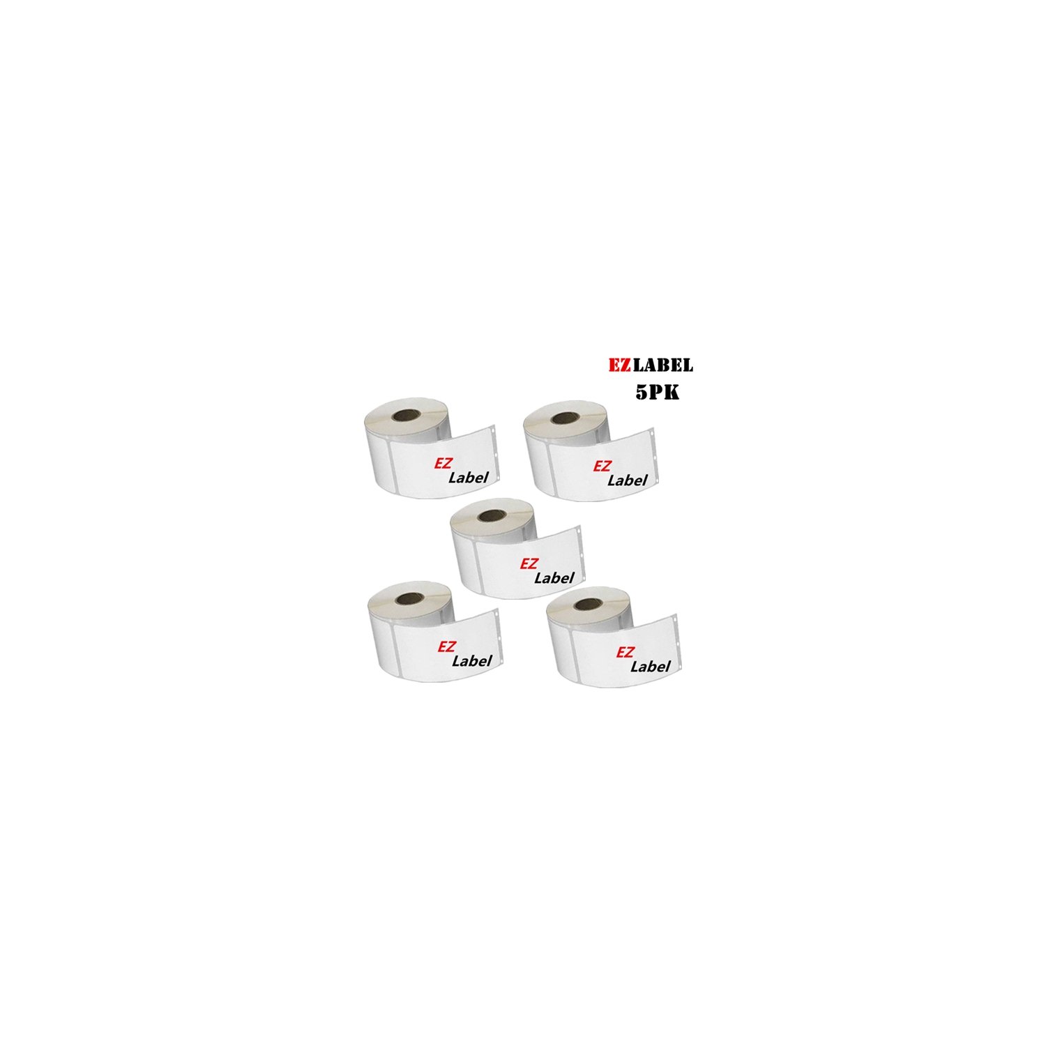 5 Rolls EZlabel Dymo 30258 LabelWriter Self-Adhesive Multipurpose Labels, 2-1/8” x 2-3/4”, Roll of 400