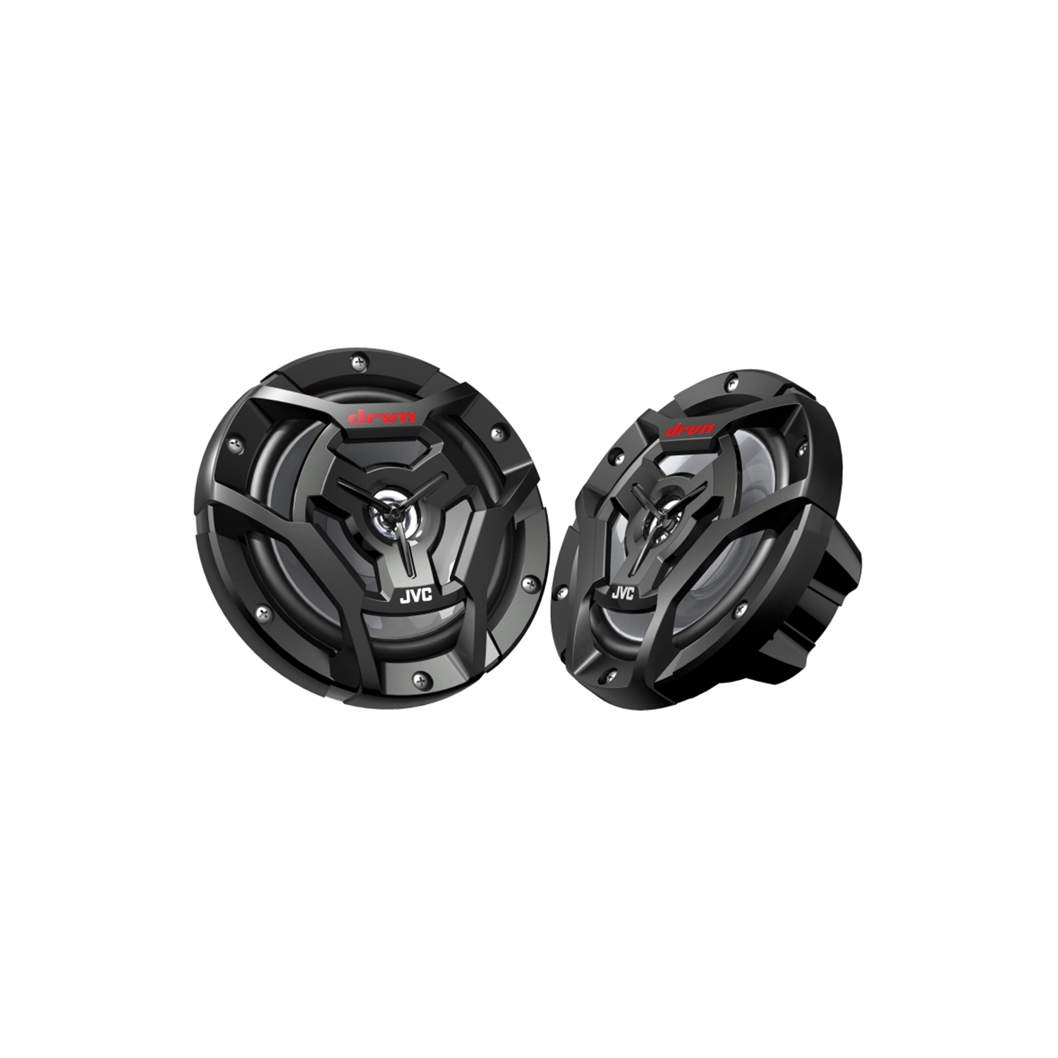 JVC CS-DR6200M Haut-Parleurs Coaxiaux à 2 Voies 6 1/2 "Marine / MotorSport avec Woofers Résistant à l'eau 150W, Noir
