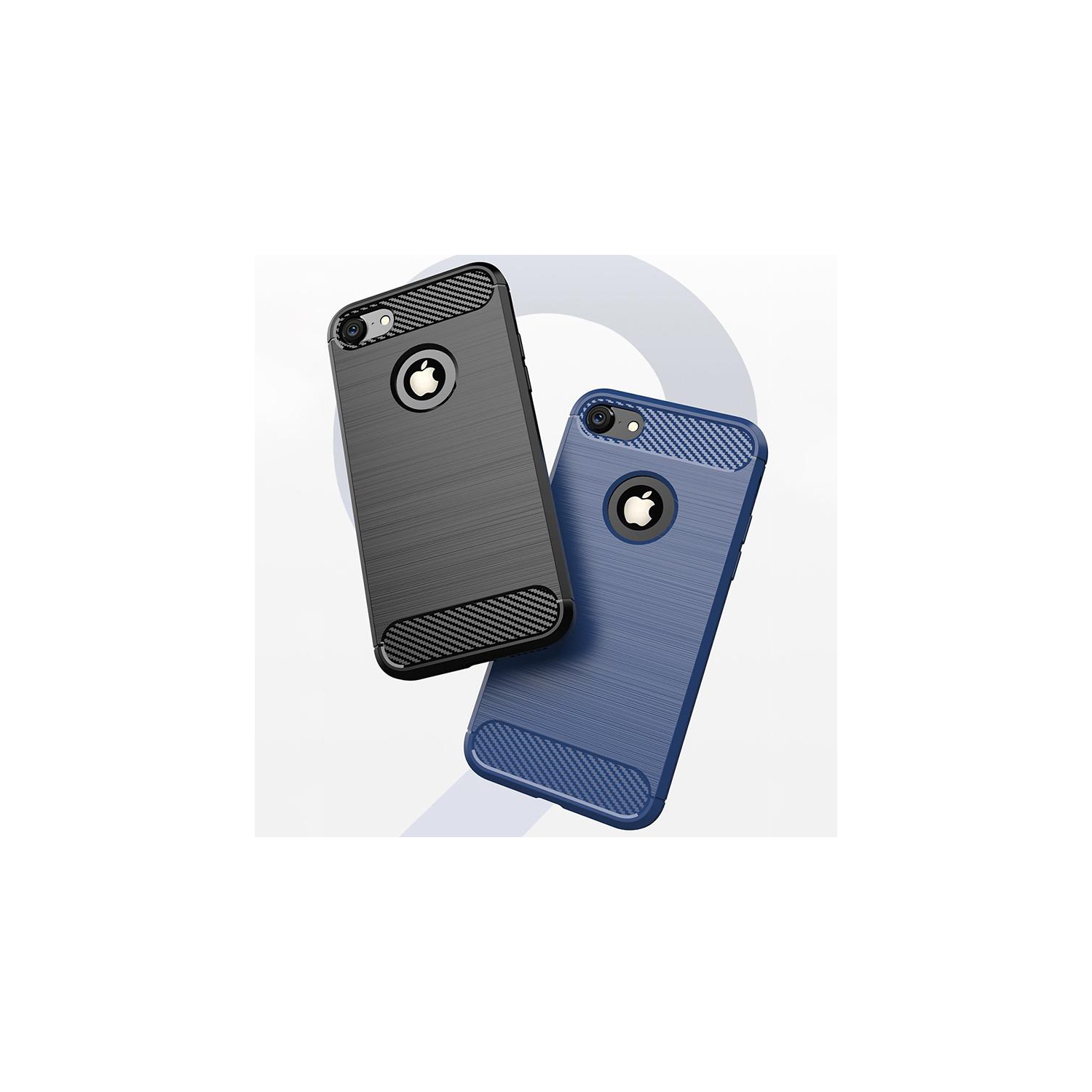 Boîtier en métal brossé bleu marine PANDACO pour iPhone 7 ou iPhone 8 ou iPhone SE