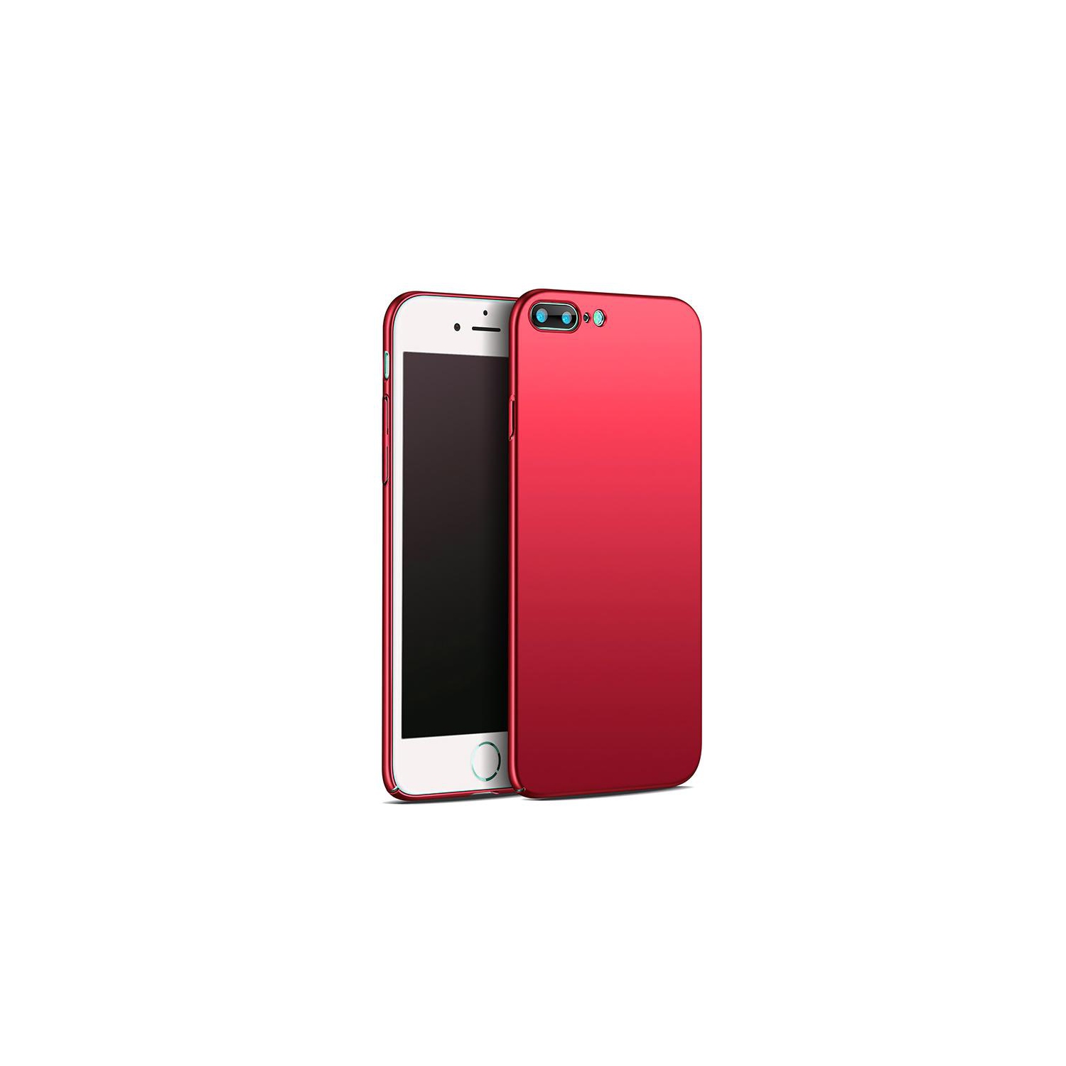 PANDACO Hard Shell Metallic Red Case for iPhone 7 Plus or iPhone 8 Plus