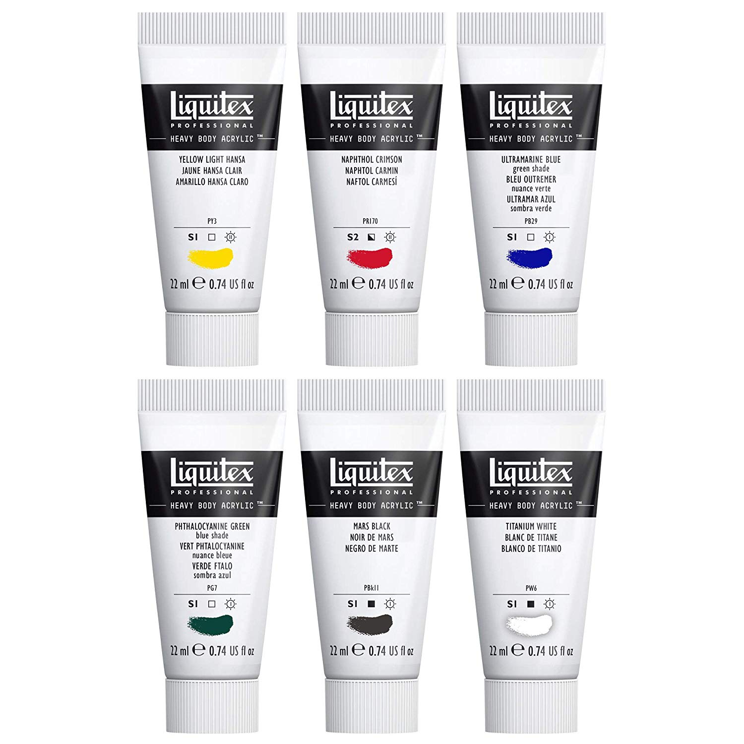 Liquitex Professional Heavy Body Acrylic 6-Pack - Color Set