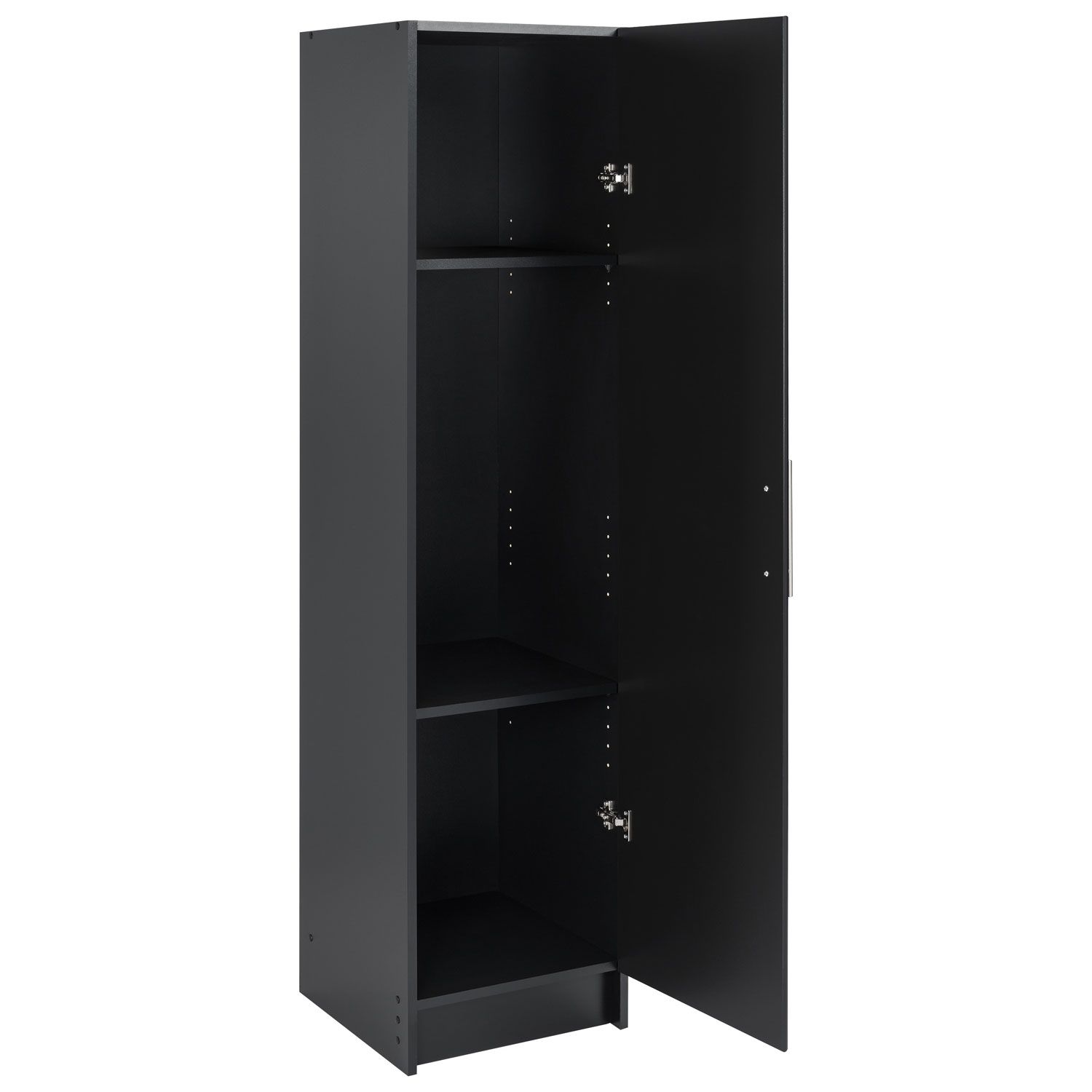 Armoire en bois Elite Home Storage 65 po 2 tablettes avec porte – Noir