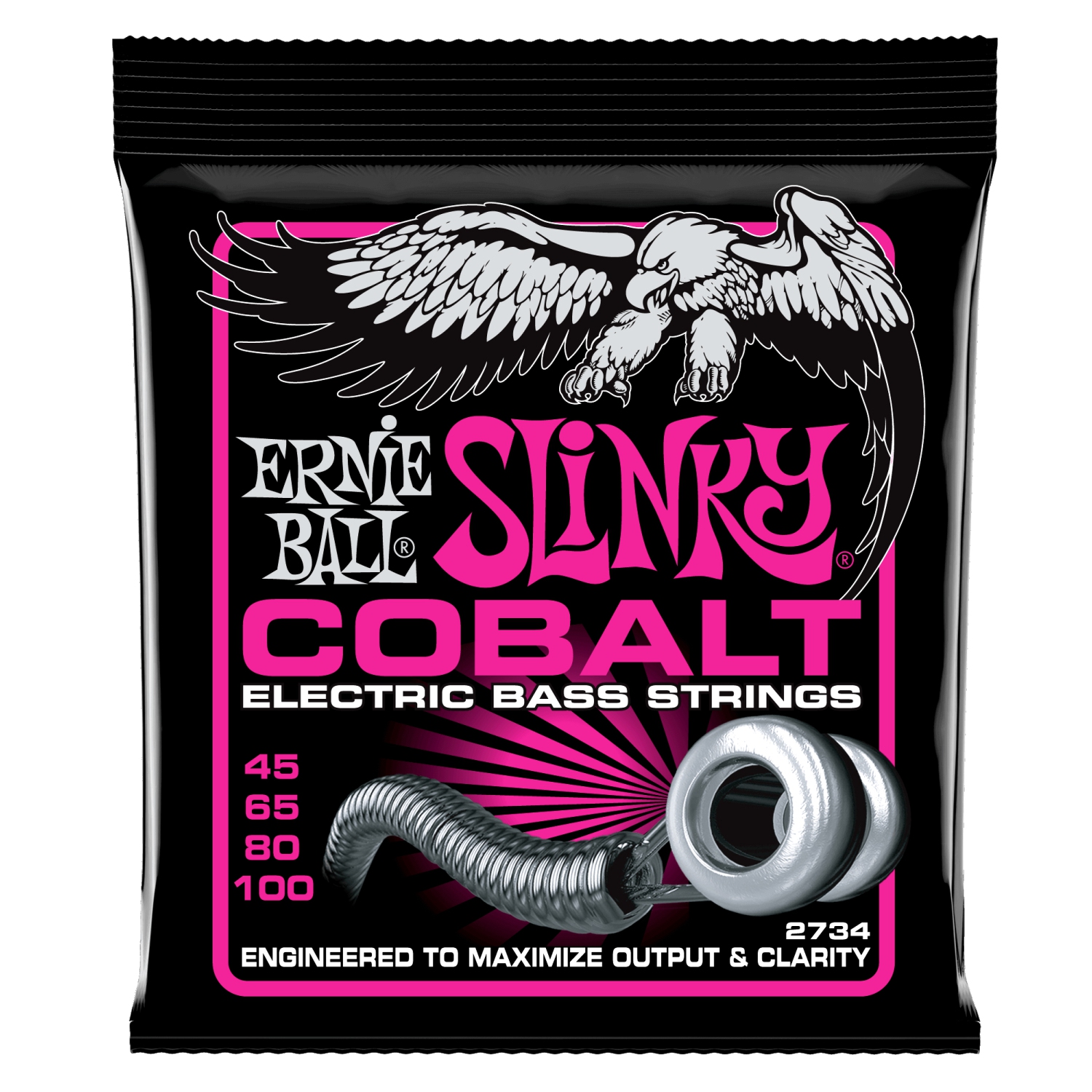 Ernie Ball Super Slinky Cobalt Bass Guitar Strings Set 2734