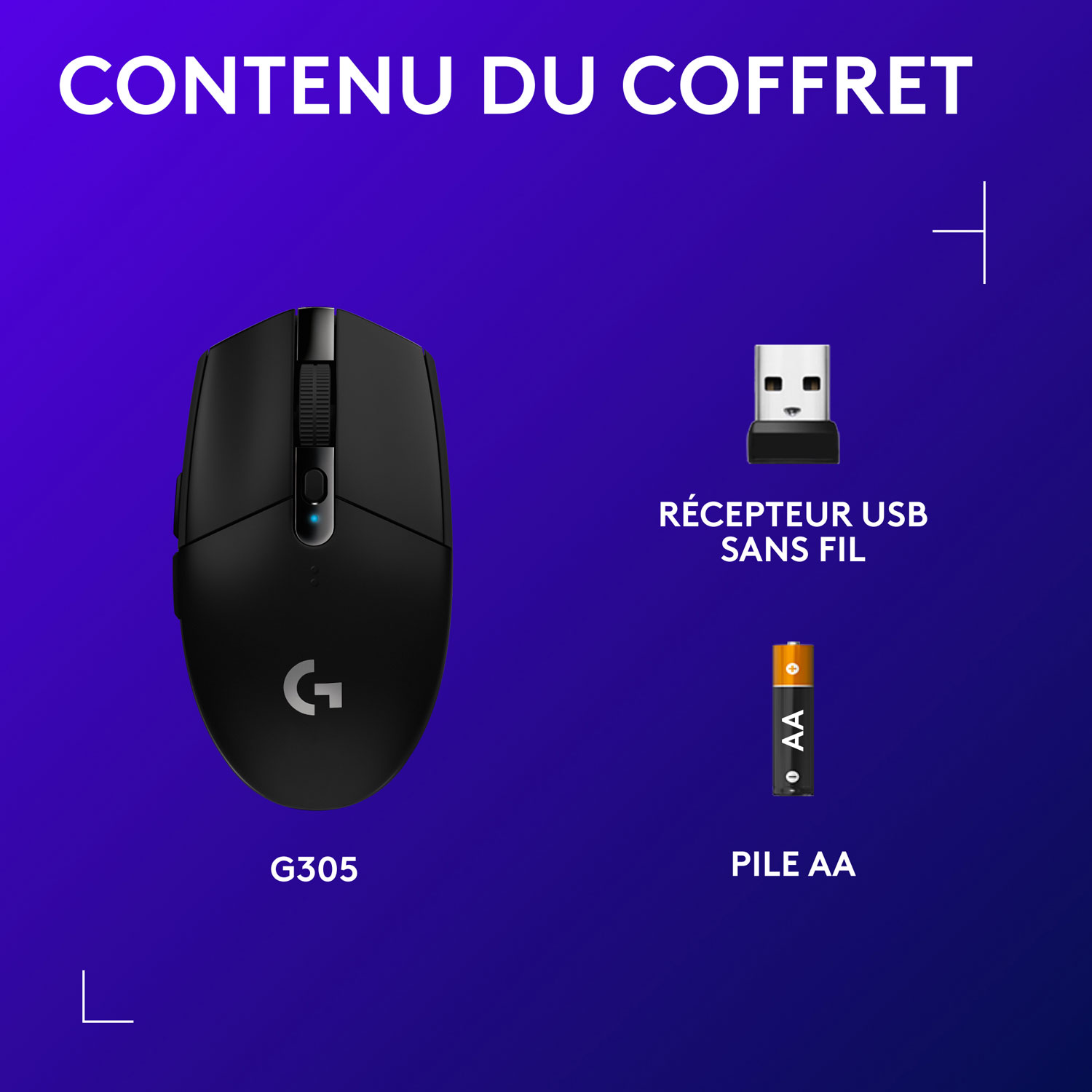 Logitech G305 12000 DPI Wireless Optical Gaming Mouse - Black