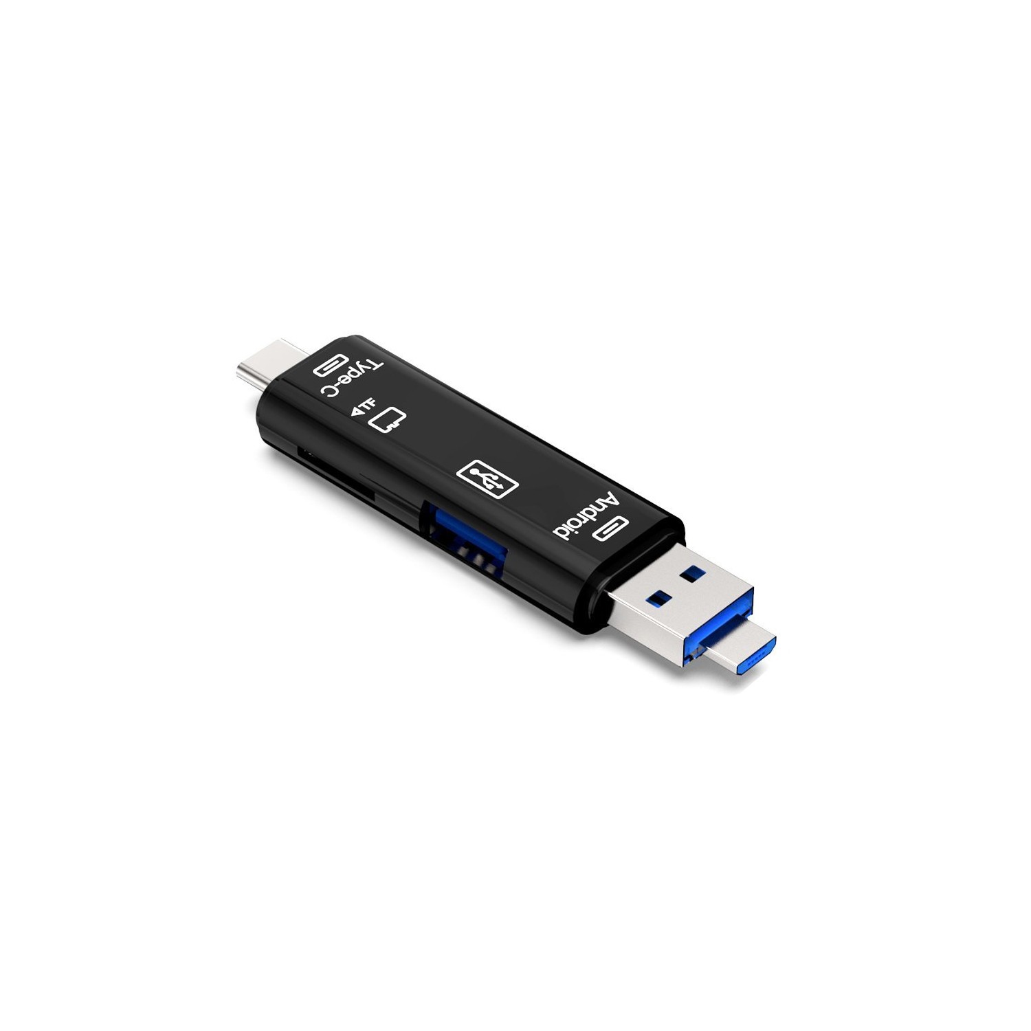 axGear USB / USB Type C 3.1 / MicroUSB External Micro SD Card Reader OTG Adapter