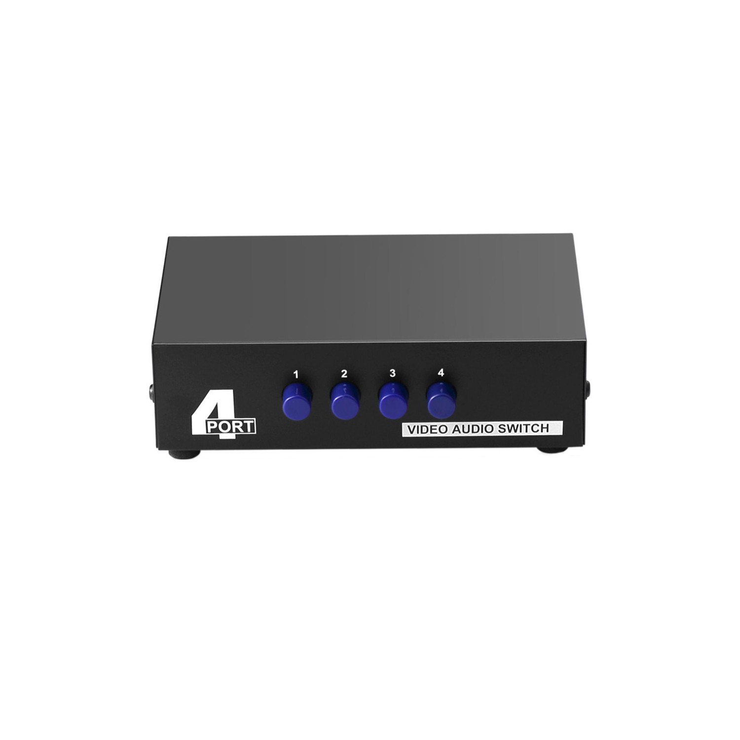 AxGear – Commutateur AV Sélecteur de boîte de vitesses composite 4 ports audio RCA vidéo 4 en 1 sur téléviseur