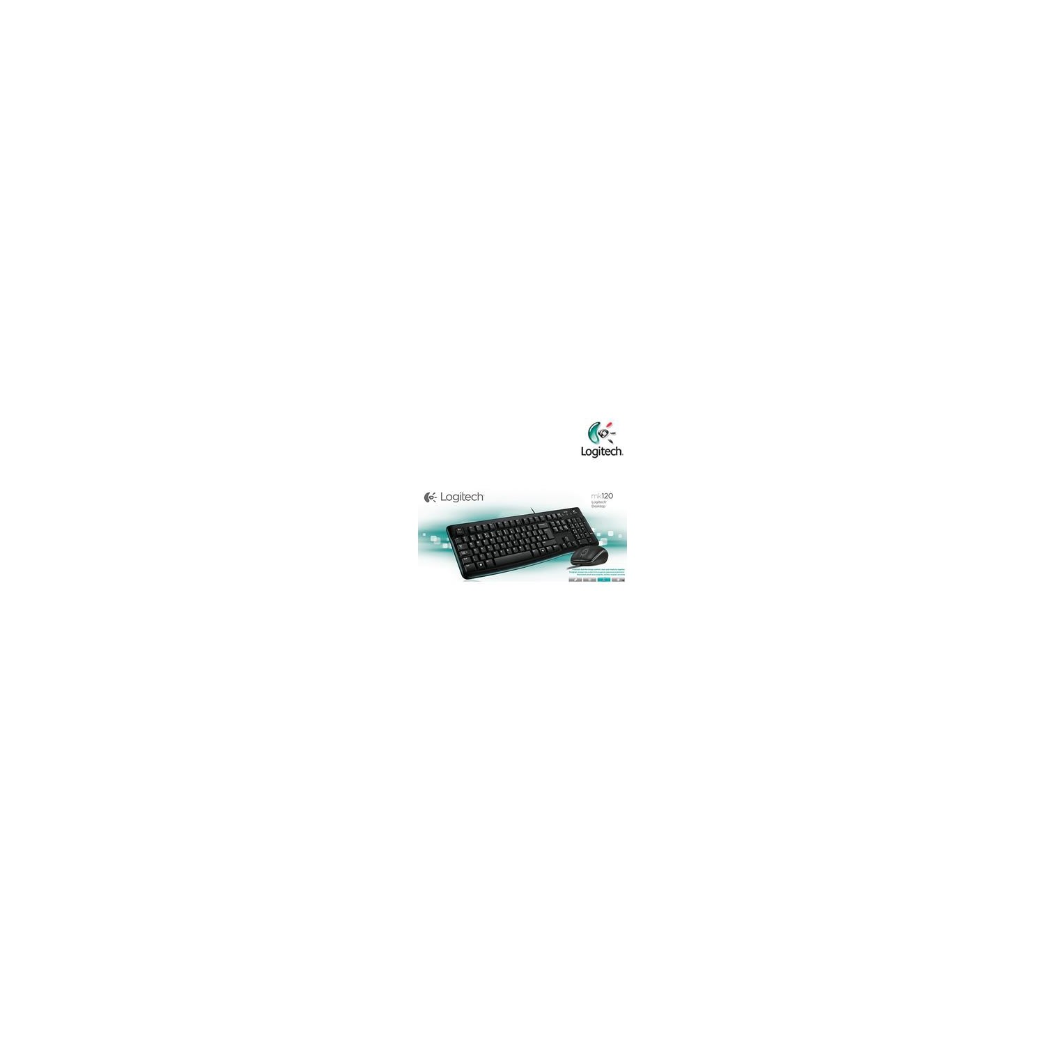 Logitech MK120 USB Keyboard & Mouse Combo 920-002565, New
