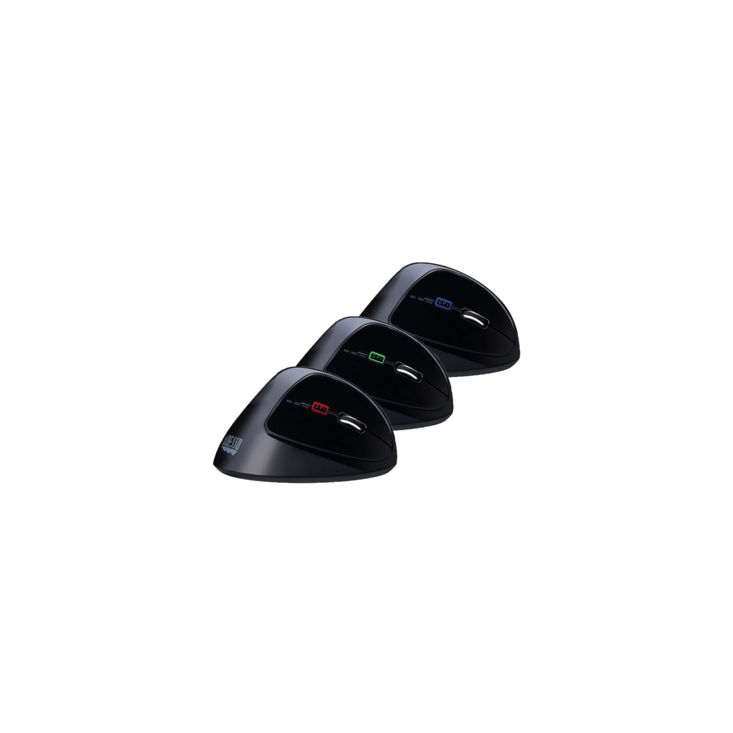 Souris optique sans fil 2400 ppp d’Adesso - Noir -