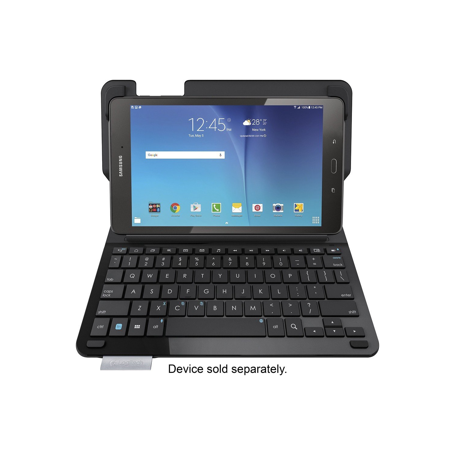 Refurbished (Good) - Logitech - Type S Keyboard Folio Case for Samsung Galaxy Tab E 9.6 - Model: 920-008161