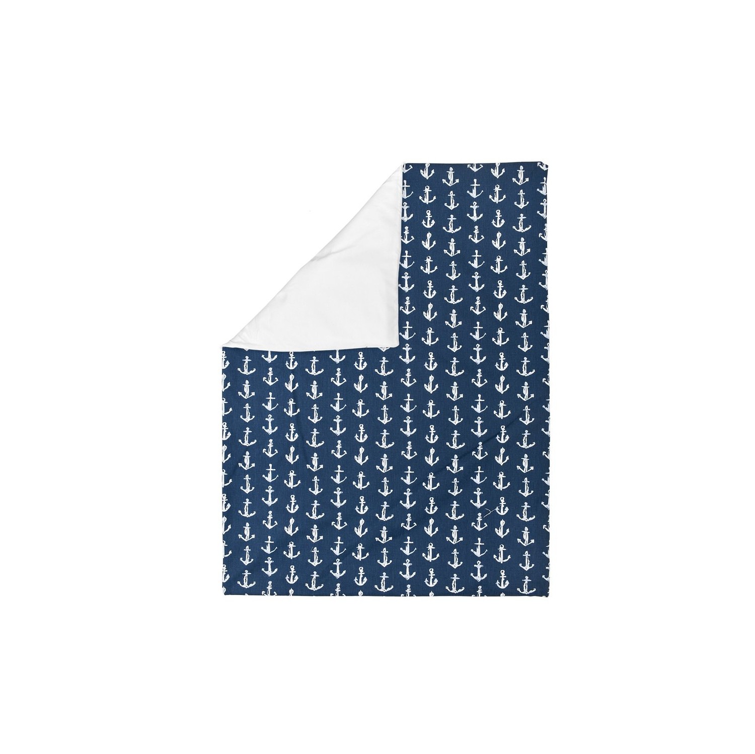 Bebelelo Baby Crib Bedding For Girls And Boys, Navy Blue and White Anchors Design - 4-Piece Set