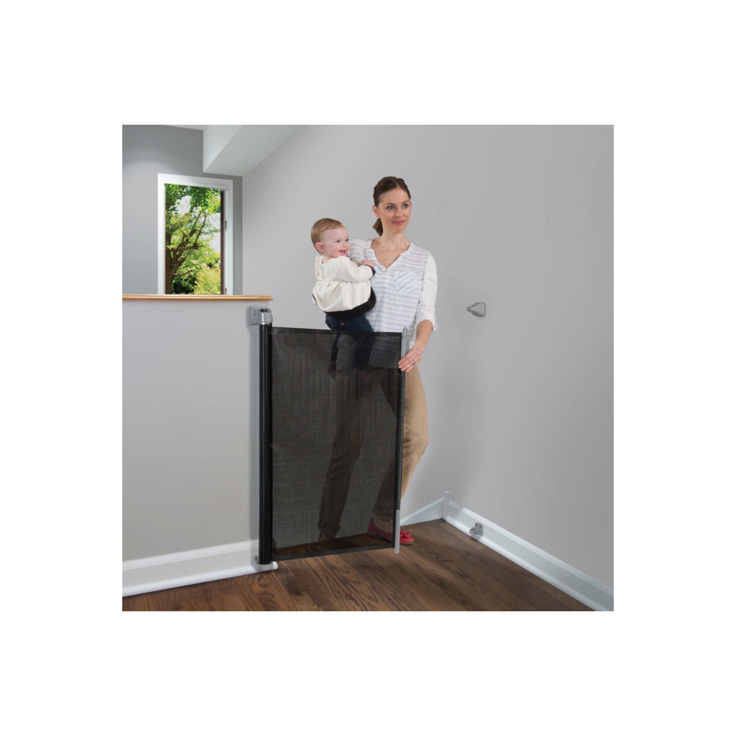 Barrière en filet rétractable Safeway de KidCo - Noir
