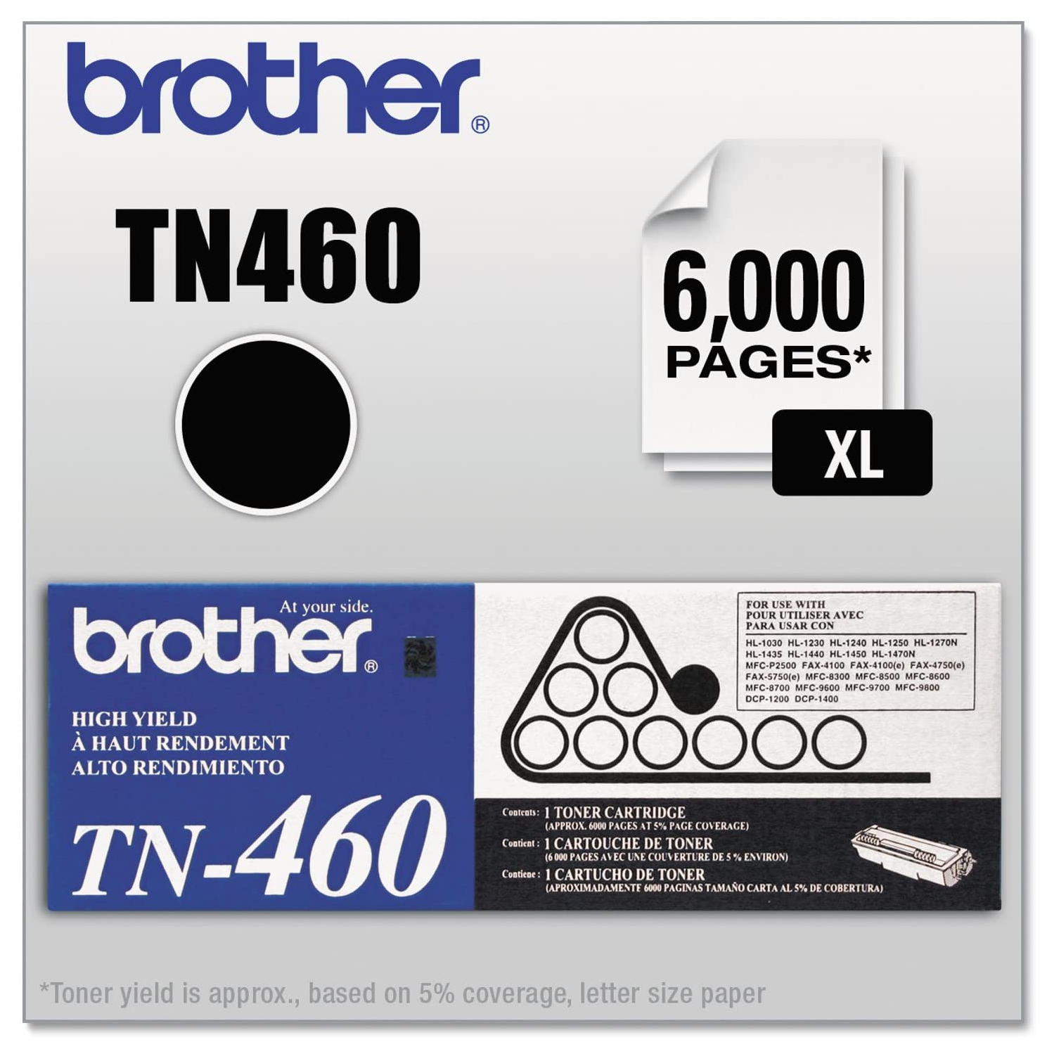 Brother TN460 Black Laser Supply