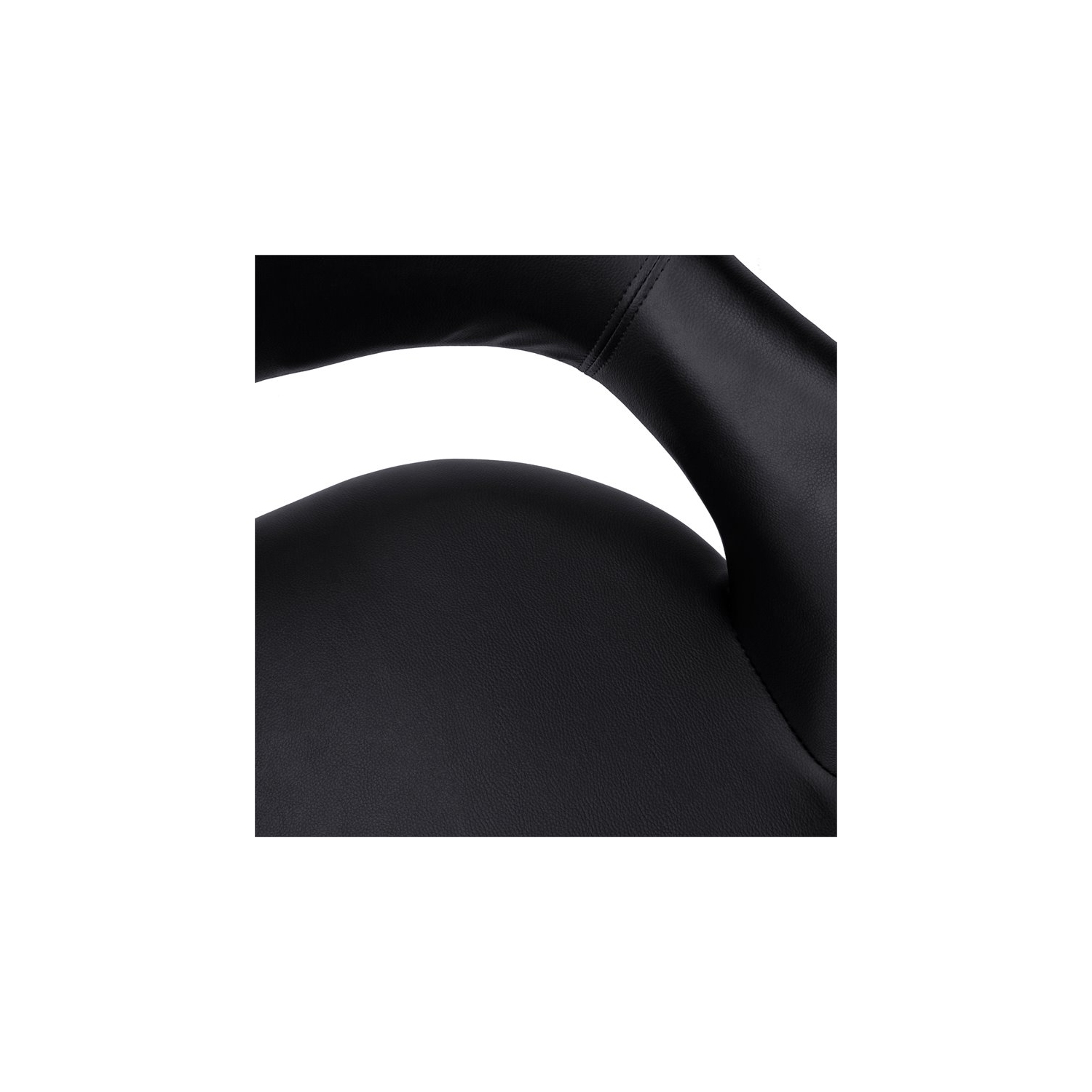 Chaise de bureau base hydraulique en métal chromé noir