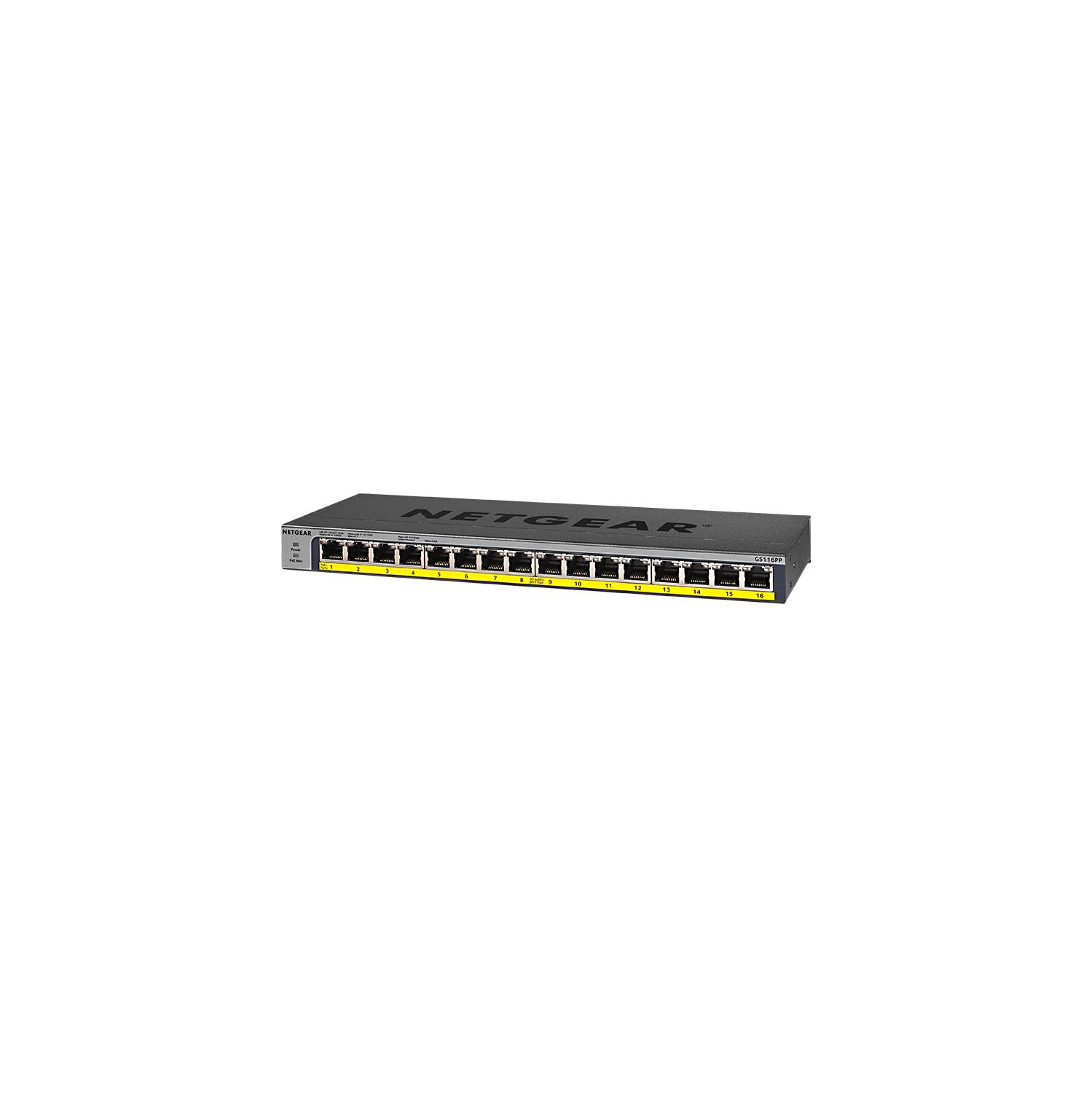 Netgear 16-Port Gigabit PoE+ Compliant Unmanaged Switch -