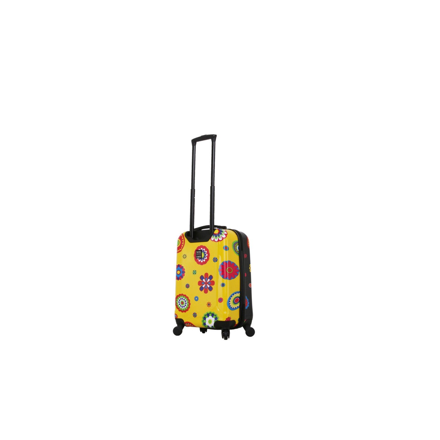 Mia Toro Pop Fiore Hardside Spinner Luggage 3pc Set-Yellow, Gallio