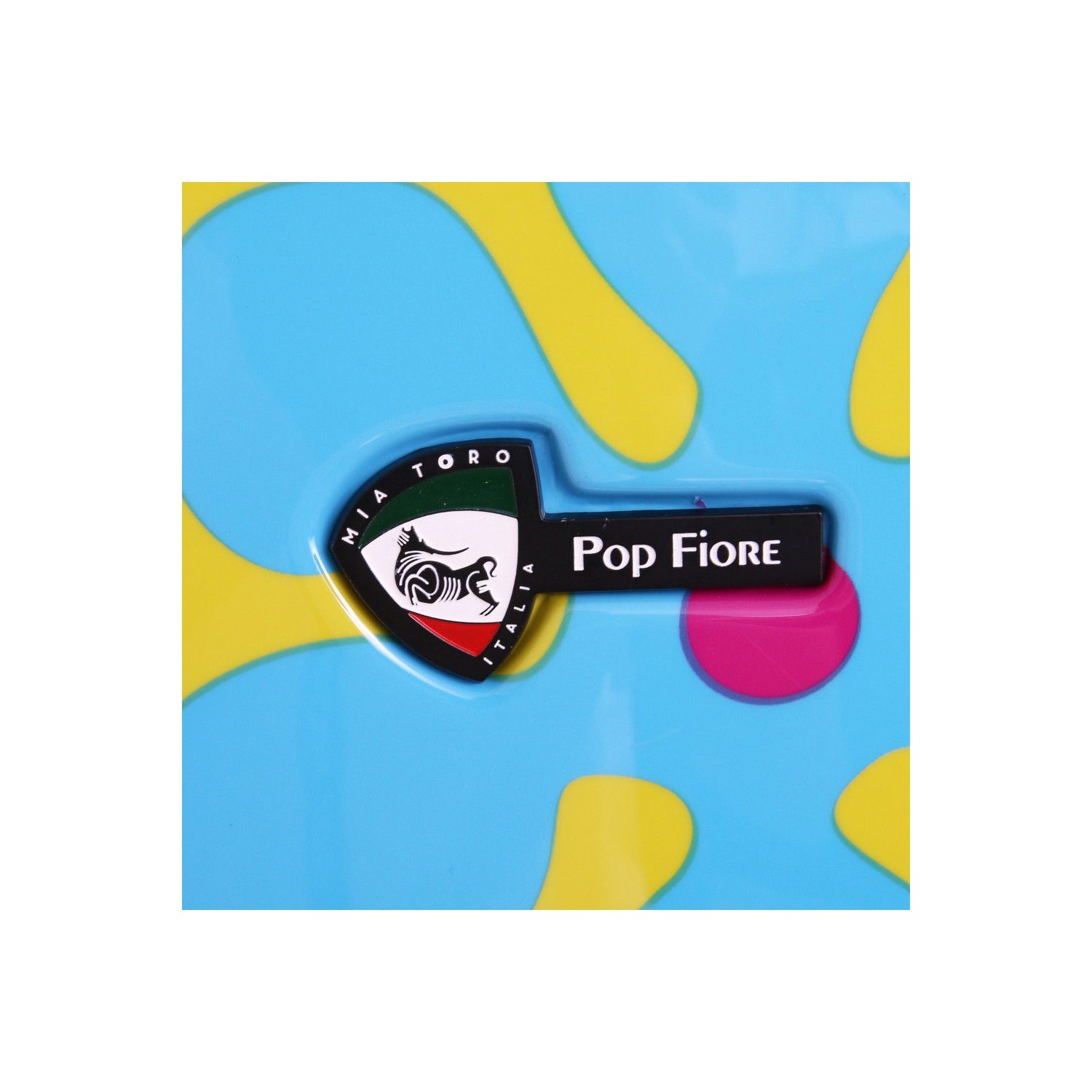 Mia Toro Pop Fiore Hardside Spinner Luggage 3pc Set-Yellow, Gallio