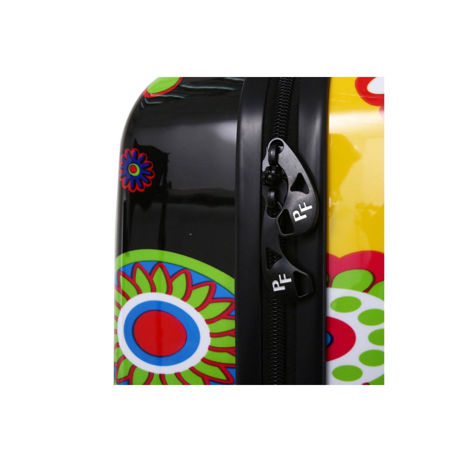 Mia Toro Pop Fiore Hardside Spinner Luggage 3pc Set-Yellow, Gallio